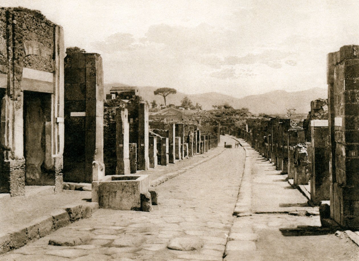 Strada dell Abbondanza, Pompeii, Olaszország, 1900-as évek alkotó: Unbekannt