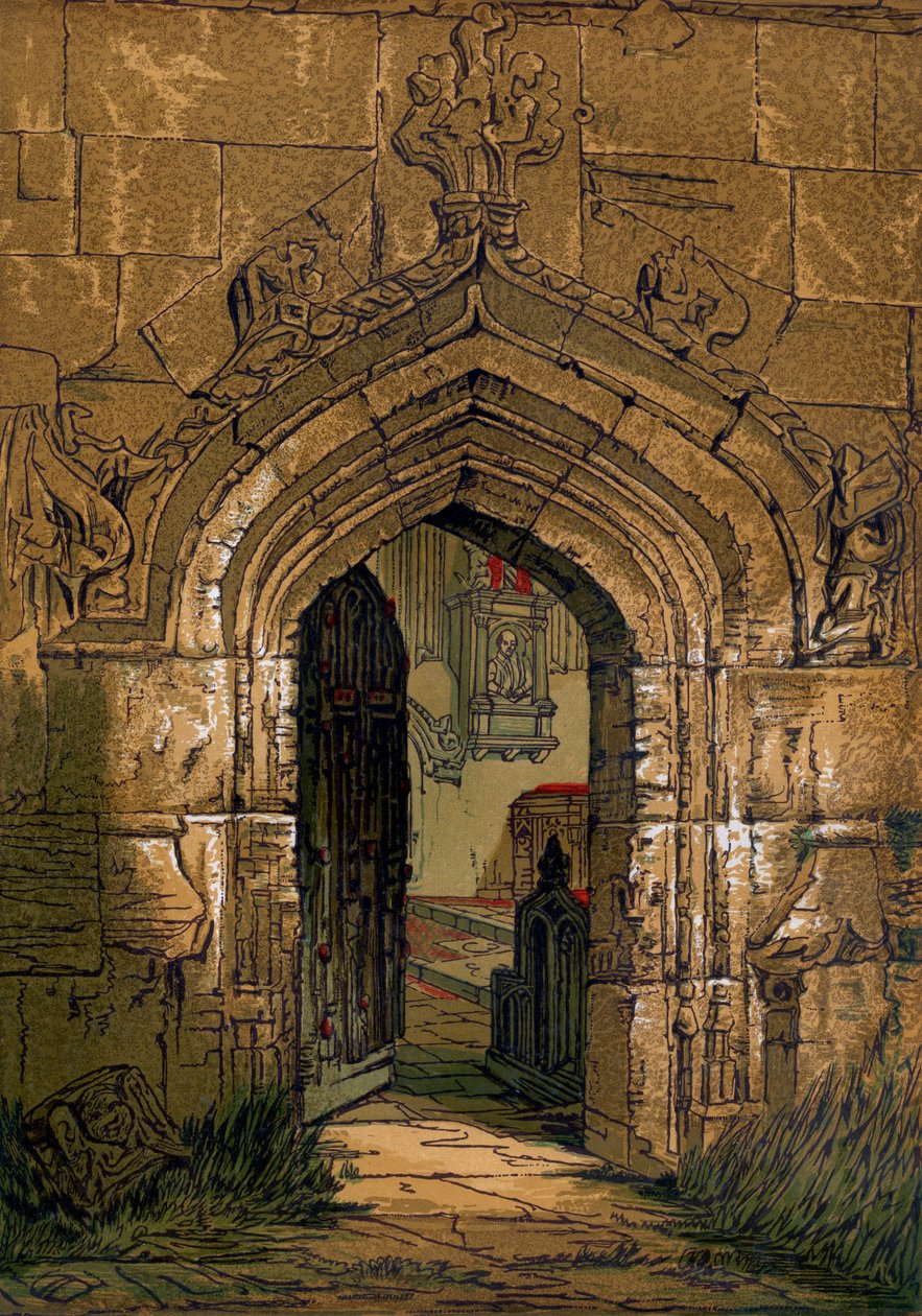 Stratford Church, Warwickshire, Anglia, 1845 alkotó: Unbekannt