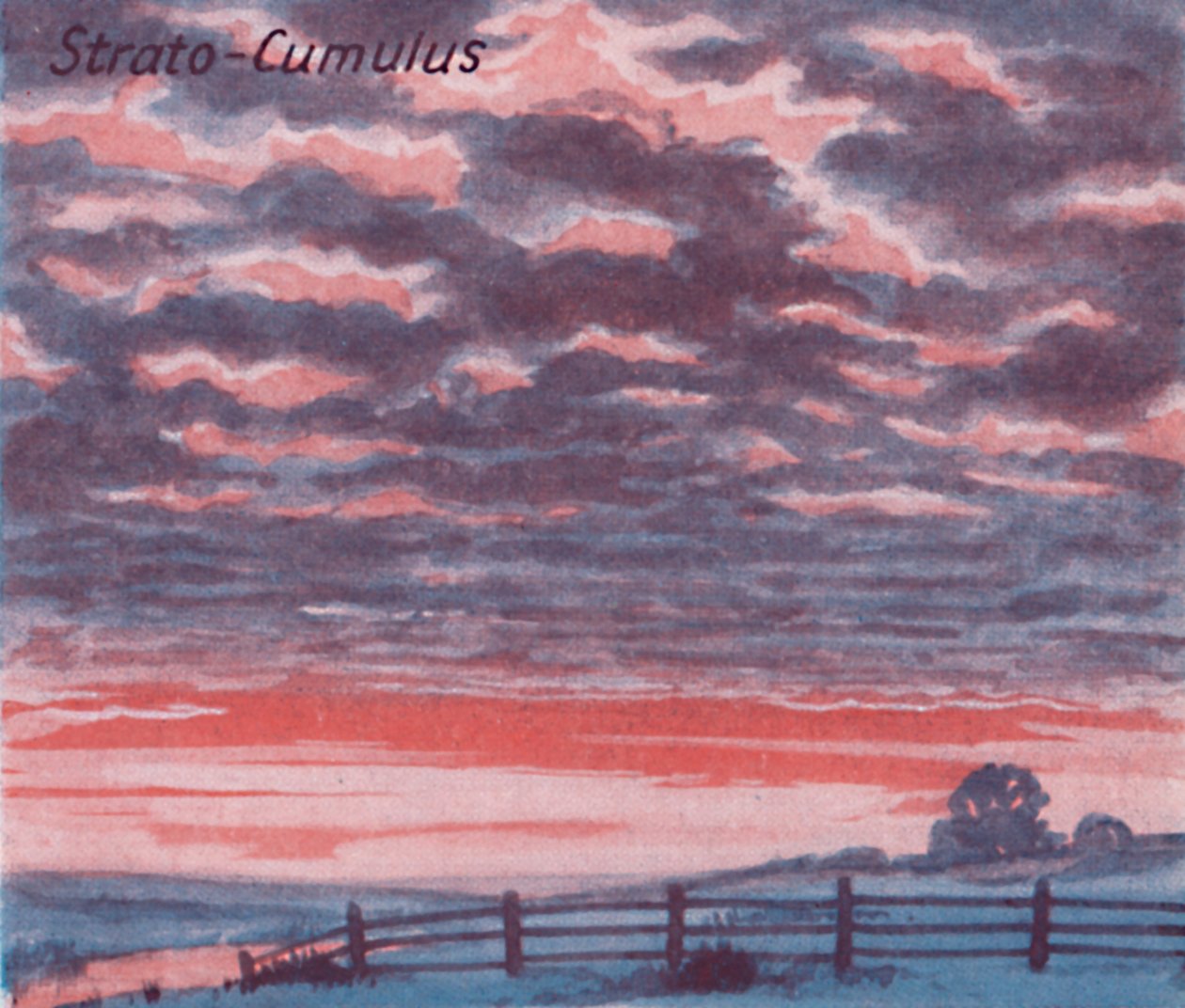 Strato-Cumulus – A fő felhőformák tucatja az égen, 1935 alkotó: Unbekannt