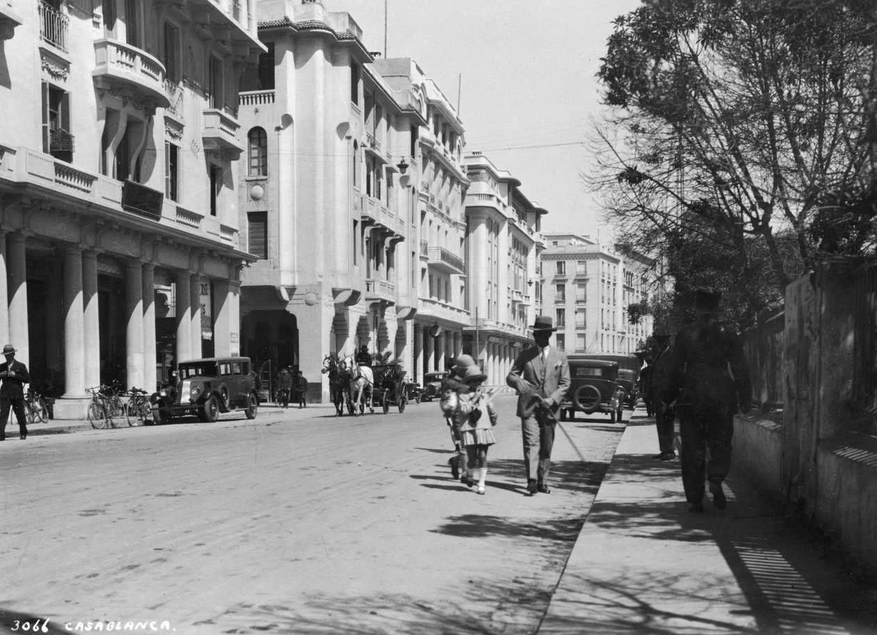 Utcai jelenet, Casablanca, Marokkó, 1920-c1930-as évek alkotó: Unbekannt