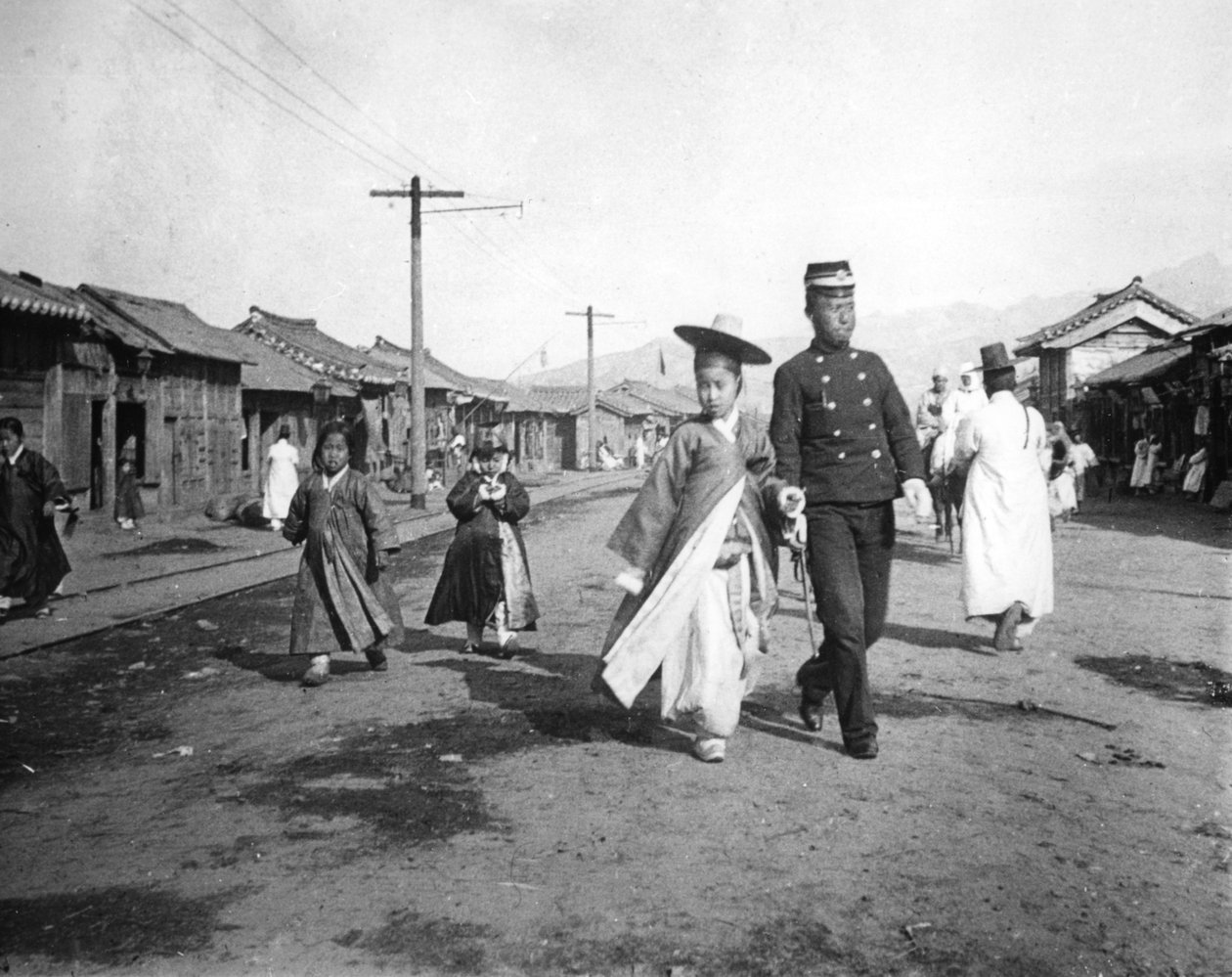 Utcai jelenet, Korea, c1900 alkotó: Unbekannt