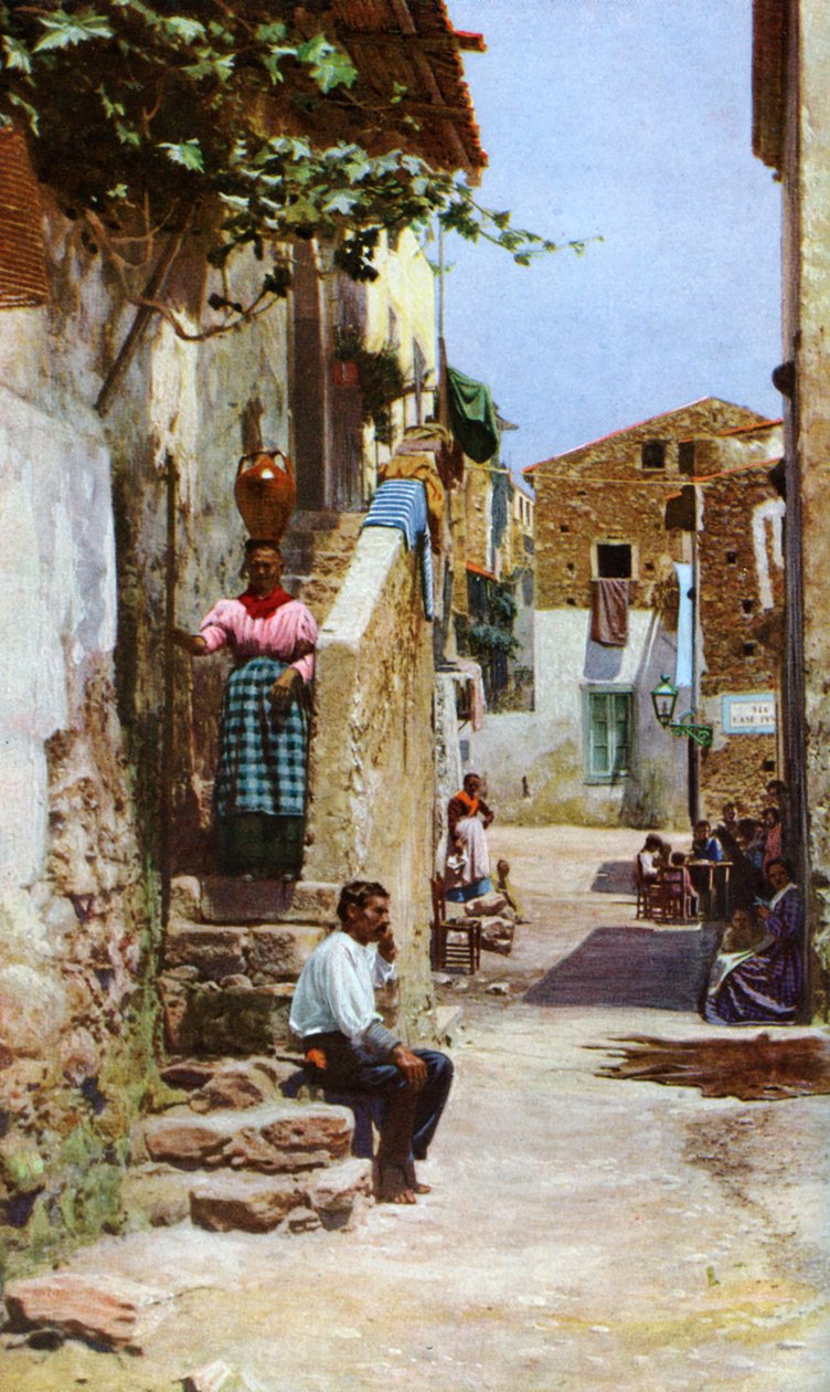 Utcai jelenet, Taormina, Szicília, Olaszország, 1923 alkotó: Unbekannt