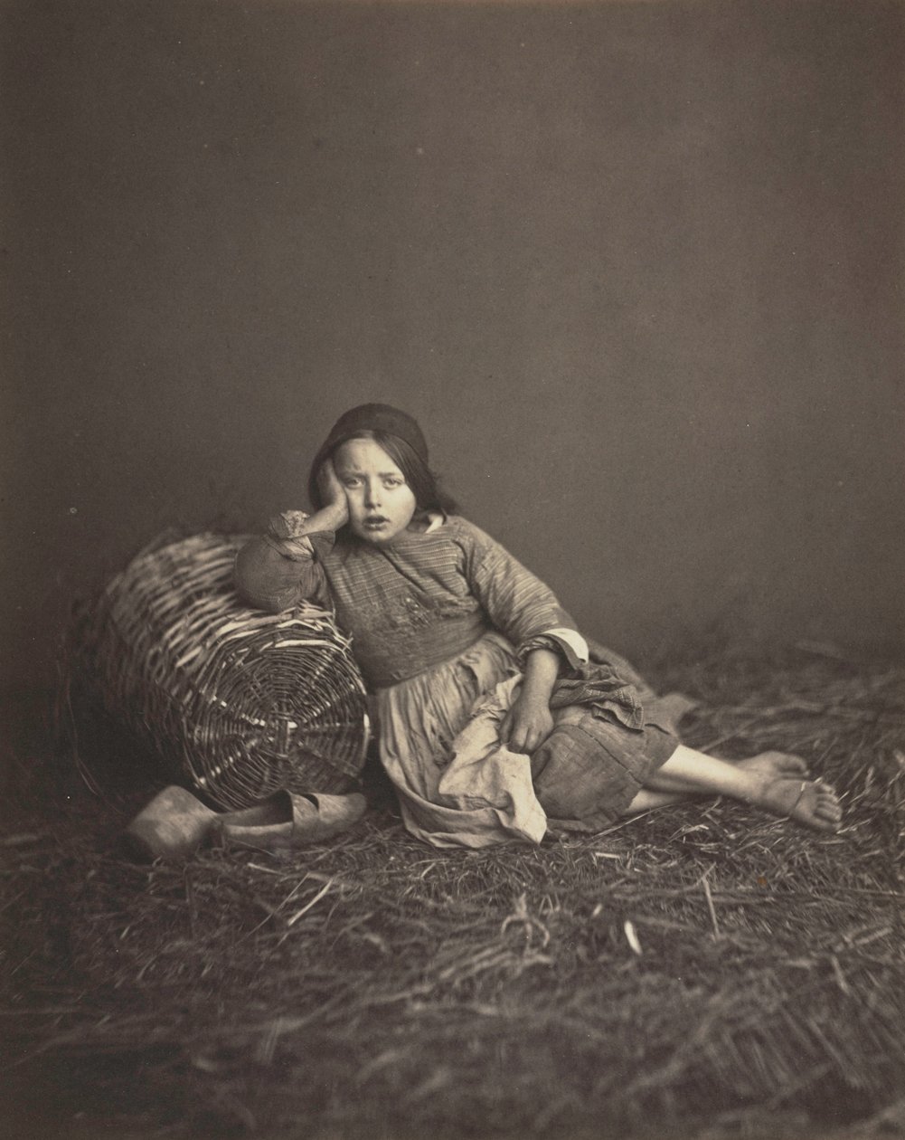 Tanulmány egy fiatal parasztlányról, c. 1860. alkotó: Unbekannt