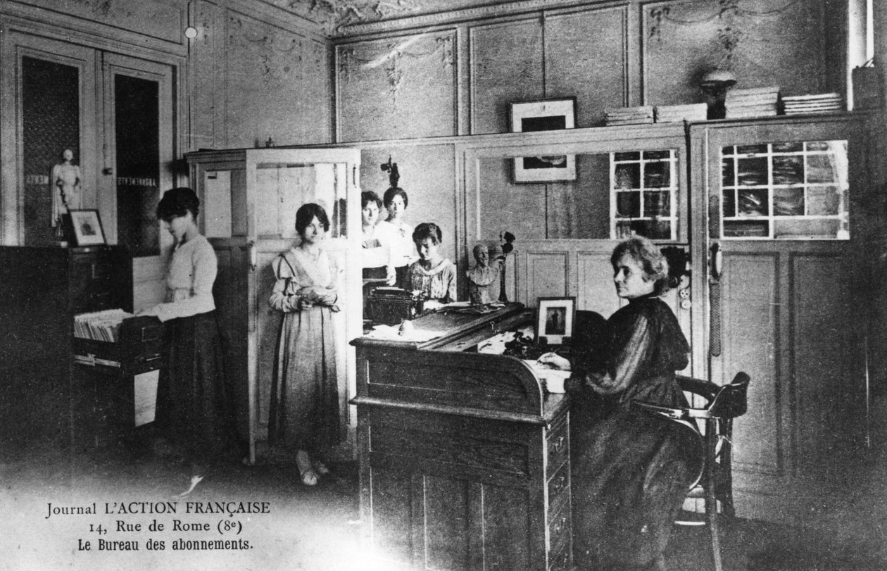 A LAction Francaise újság előfizetési irodája, Párizs, 1917 alkotó: Unbekannt