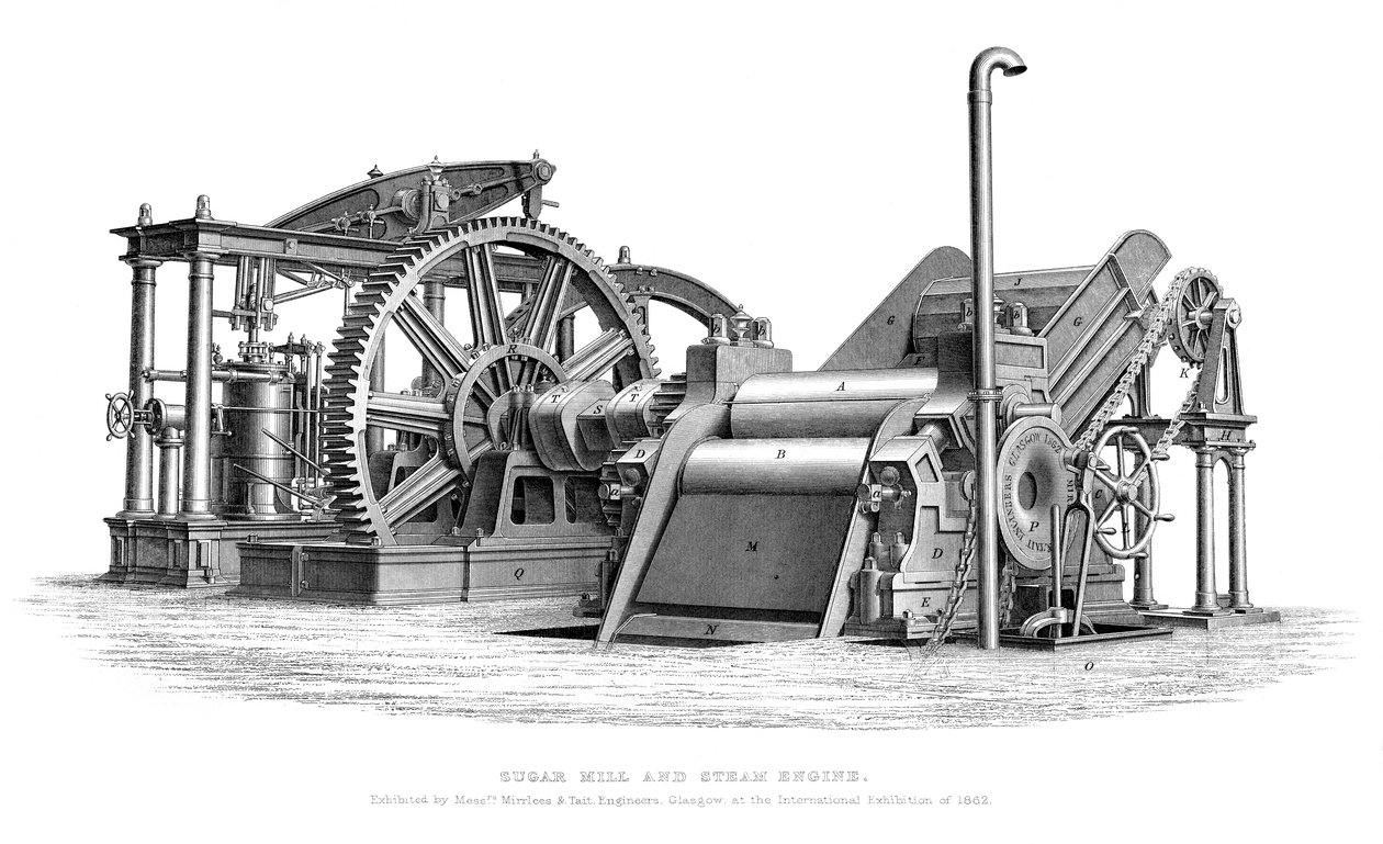 Cukormalom és gőzgép, 1866 alkotó: Unbekannt
