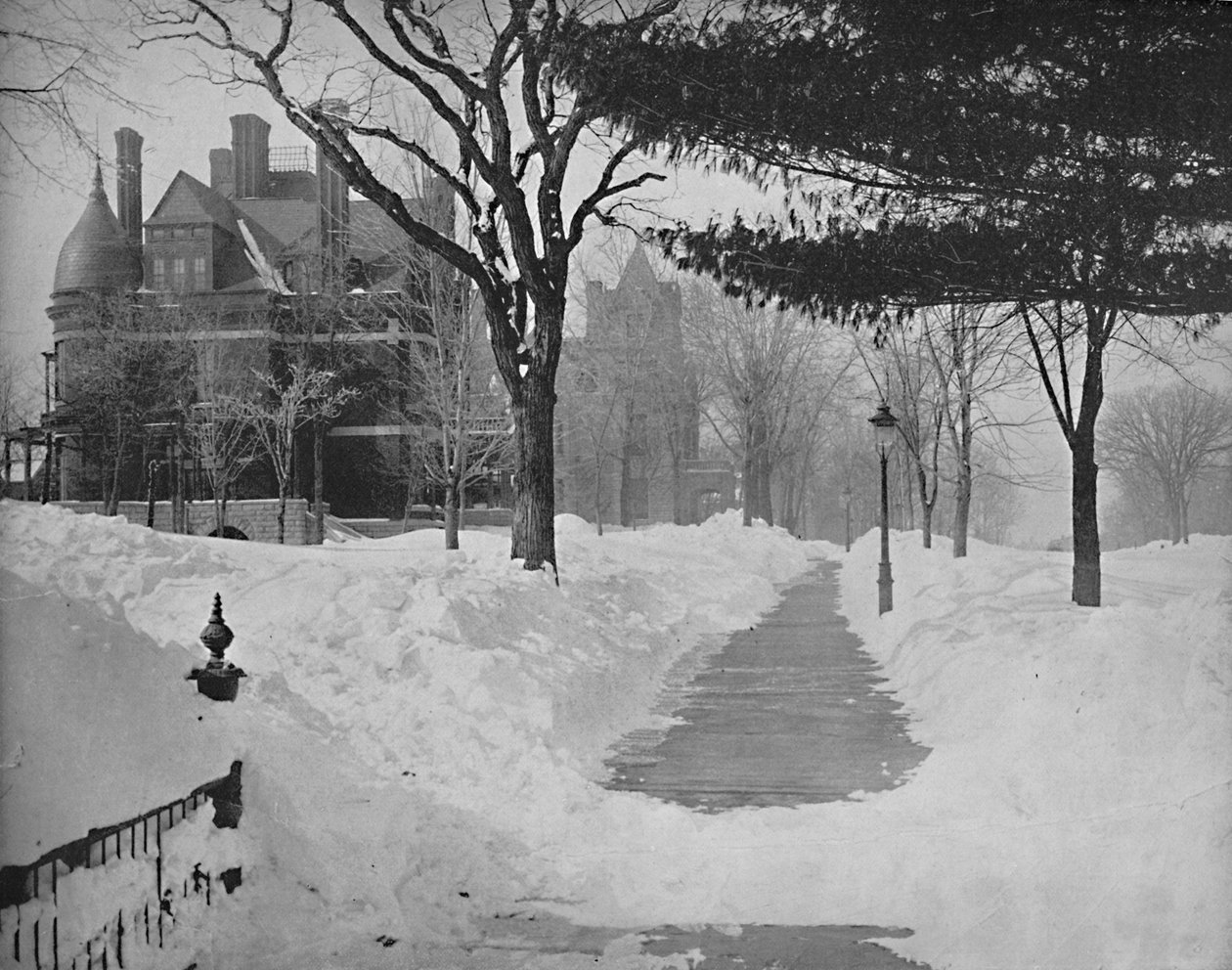 Summit Avenue in Winter, St. Paul, Minnesota, 1897. alkotó: Unbekannt