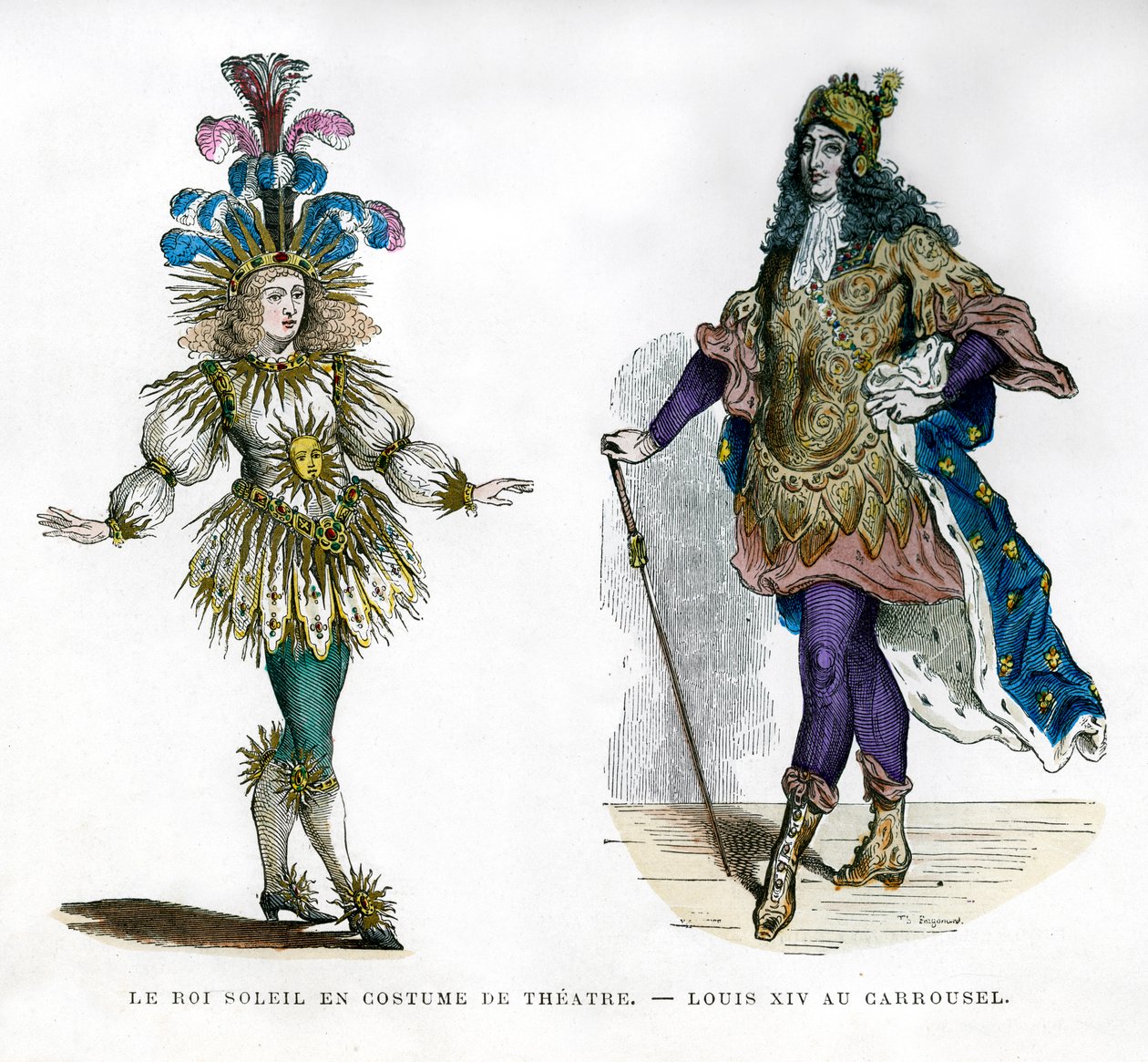 Napkirály színházi jelmez, és XIV. Lajos francia király, 1882-1884 alkotó: Unbekannt