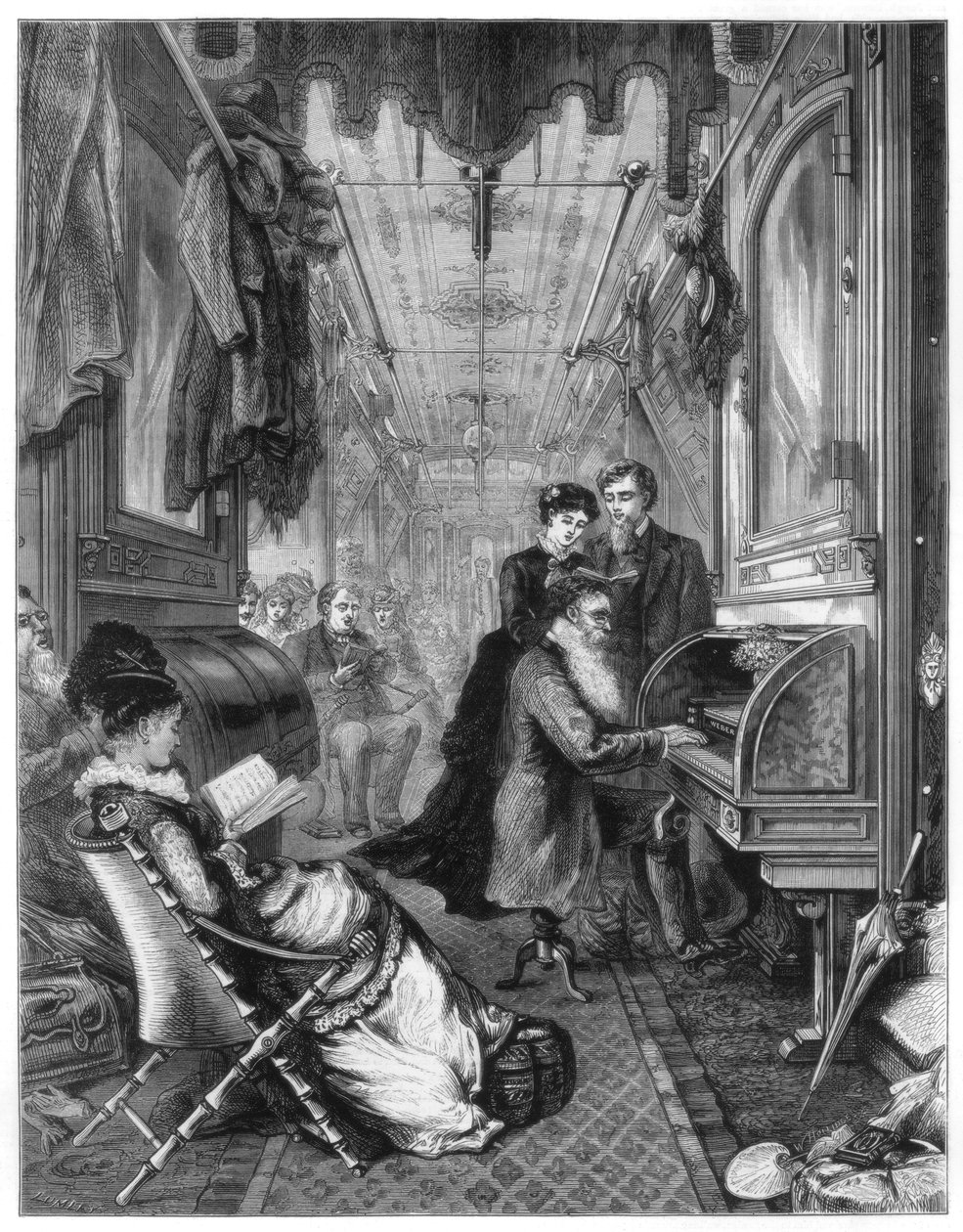 Vasárnap a Union Pacific Railway-n, USA, 1875 alkotó: Unbekannt