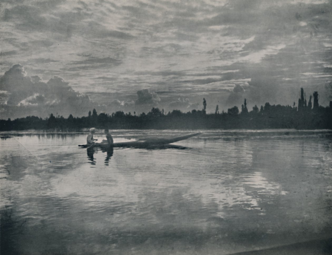 Naplemente a Dal-tónál, Kasmír, 1936. alkotó: Unbekannt