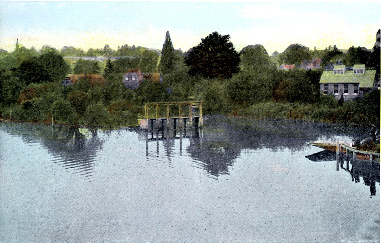 Naplemente a Temzén, Caversham, Berkshire, XX. század alkotó: Unbekannt