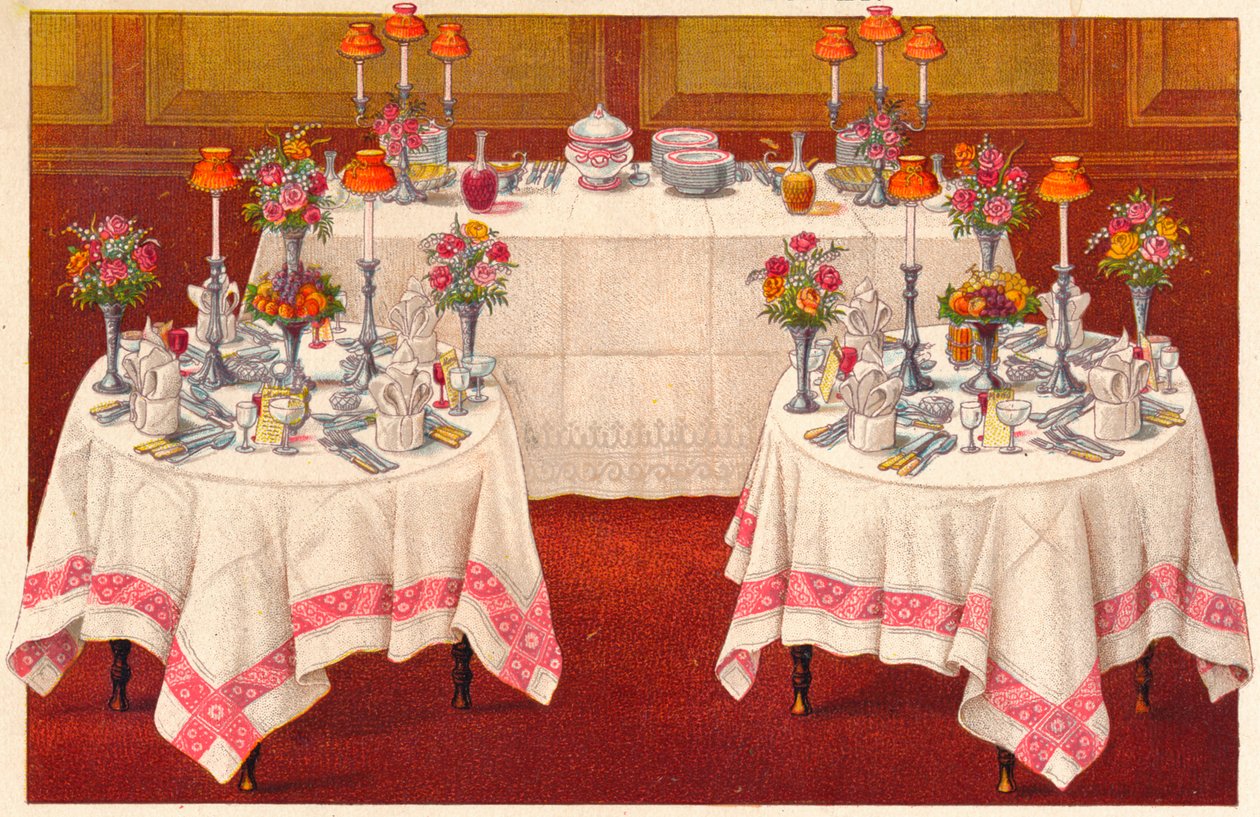 Vacsoraasztalok büfével, c1907. alkotó: Unbekannt