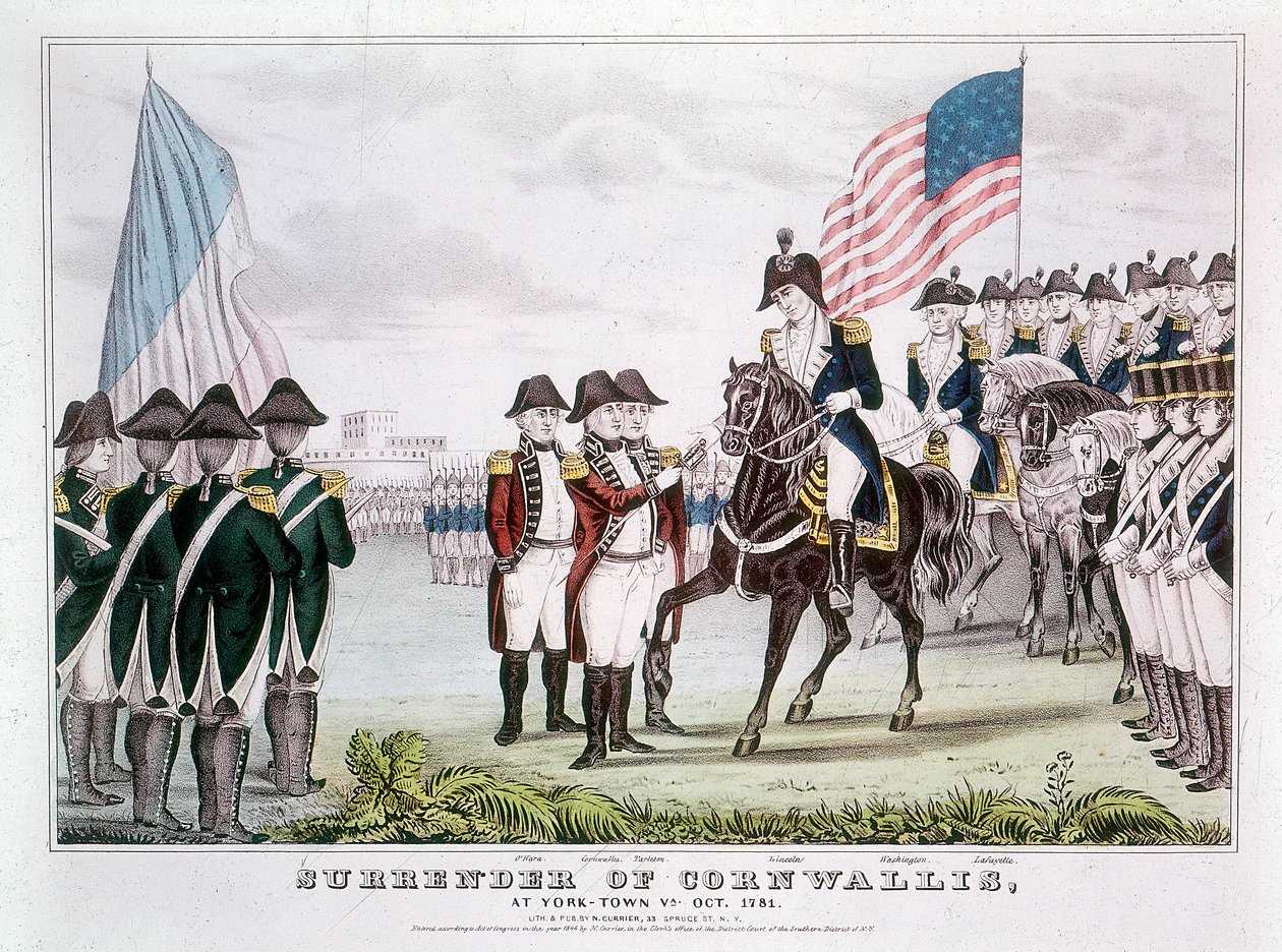 Cornwallis feladása, Yorktown, Virginia, 1781 alkotó: Unbekannt