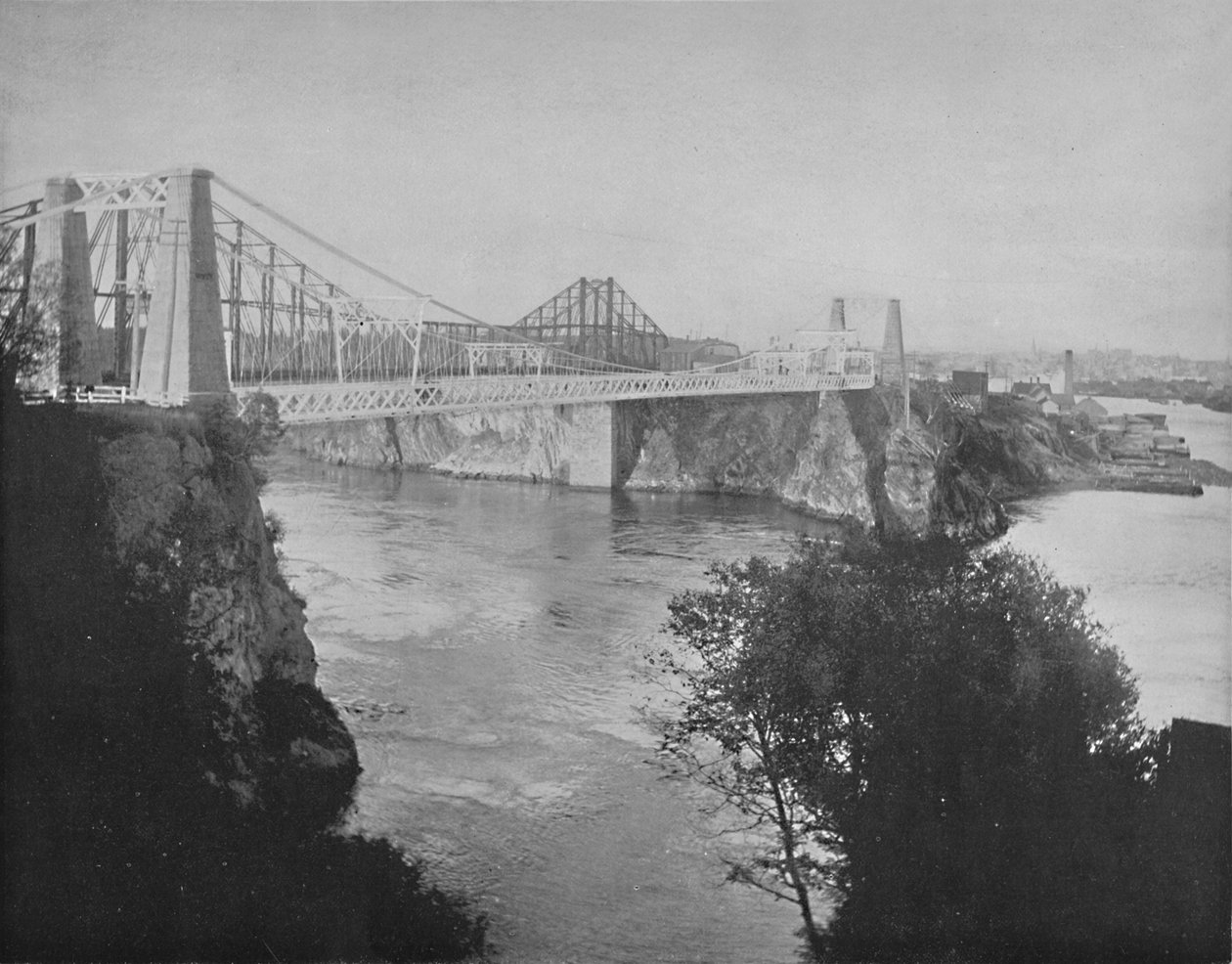 Suspension and Cantilever Bridges, St. John, New Brunswick, 1897. alkotó: Unbekannt