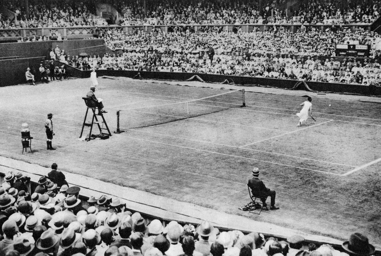 Suzanne Lenglen Miss McKane-t alakítja, Wimbledon, London, 1926-1927 alkotó: Unbekannt
