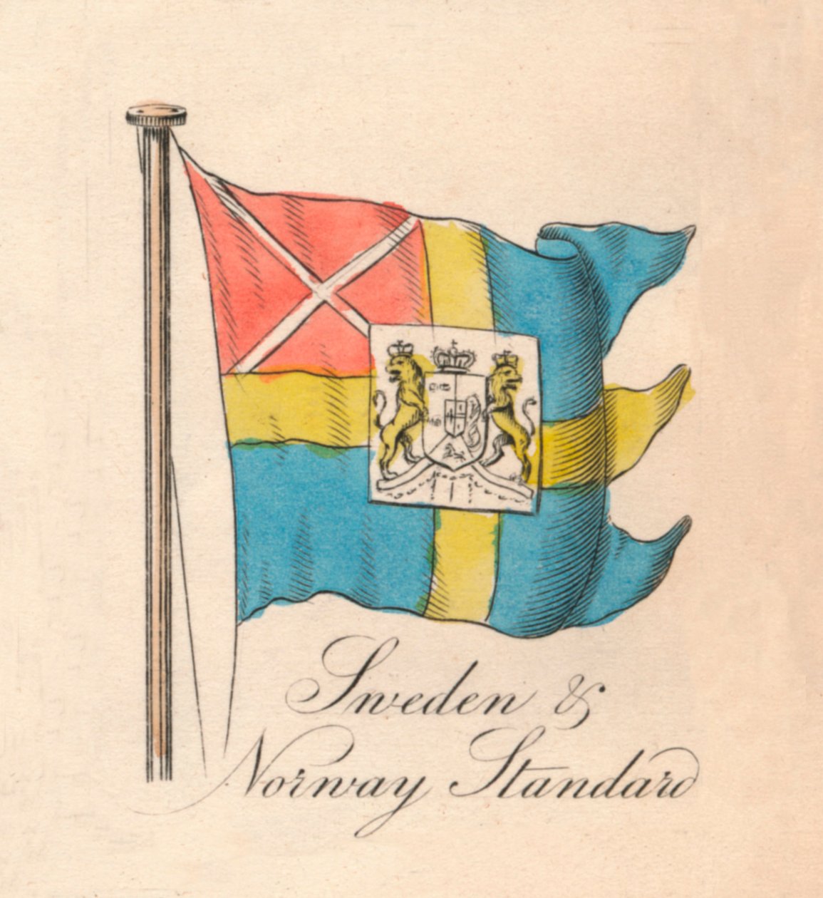 Svédország és Norvégia szabvány, 1838 alkotó: Unbekannt