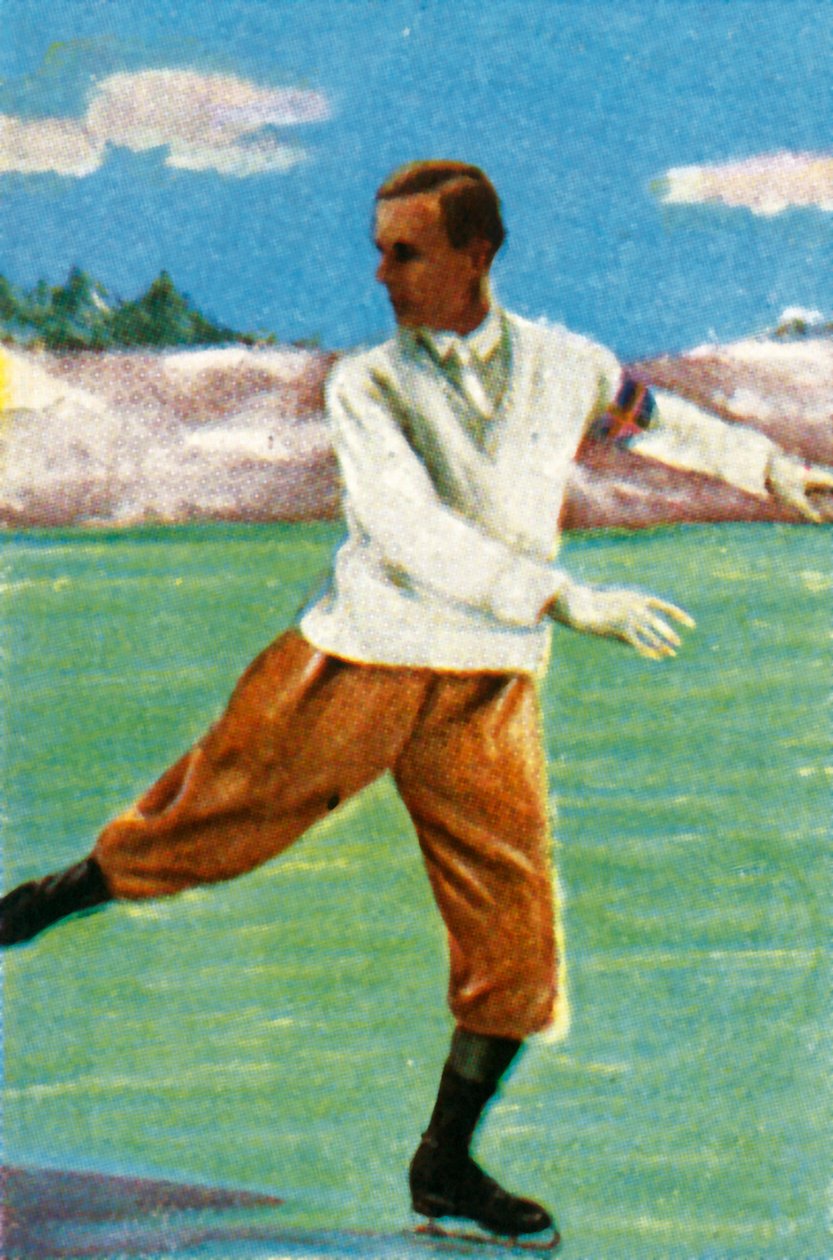 Gillis Grafström svéd műkorcsolyázó, 1928. alkotó: Unbekannt