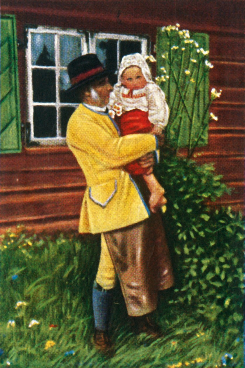 Svéd nép népviseletben, 1928. alkotó: Unbekannt