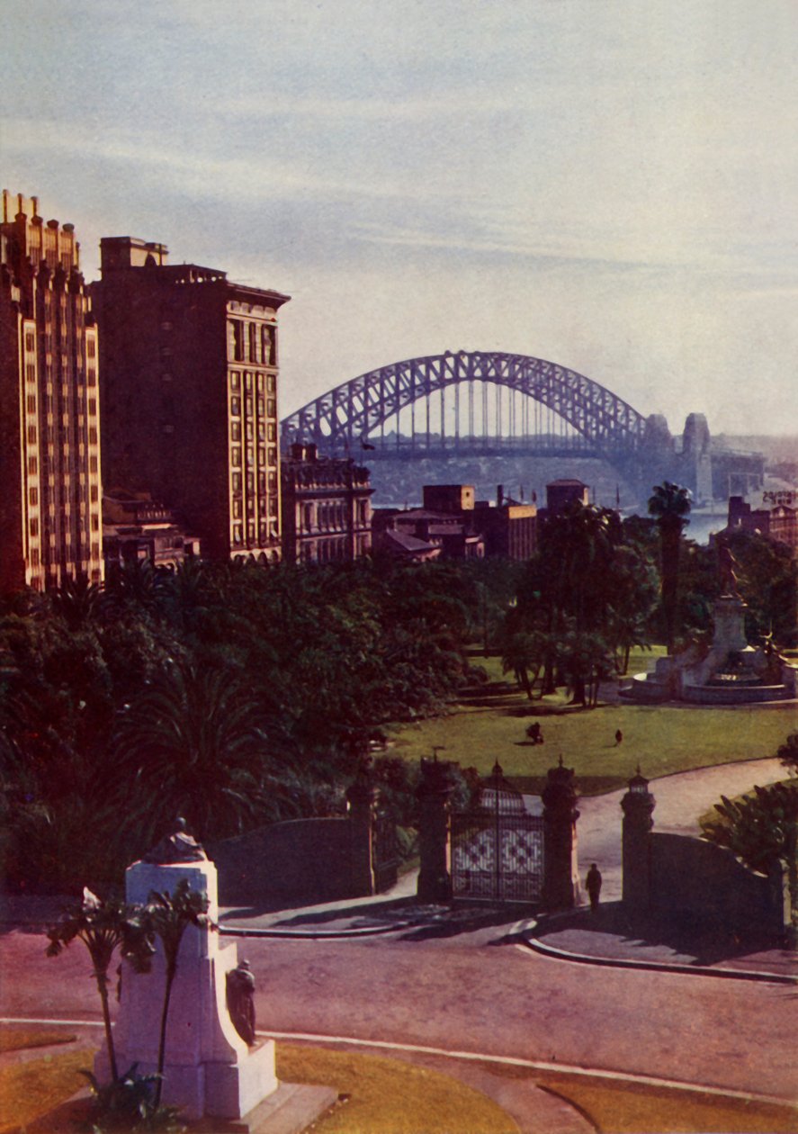 Sydney Harbour Bridge a városból, 1948. alkotó: Unbekannt