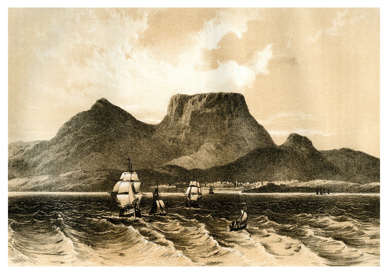 Table Mountain, Jóreménység foka, Dél-Afrika, 1883 alkotó: Unbekannt