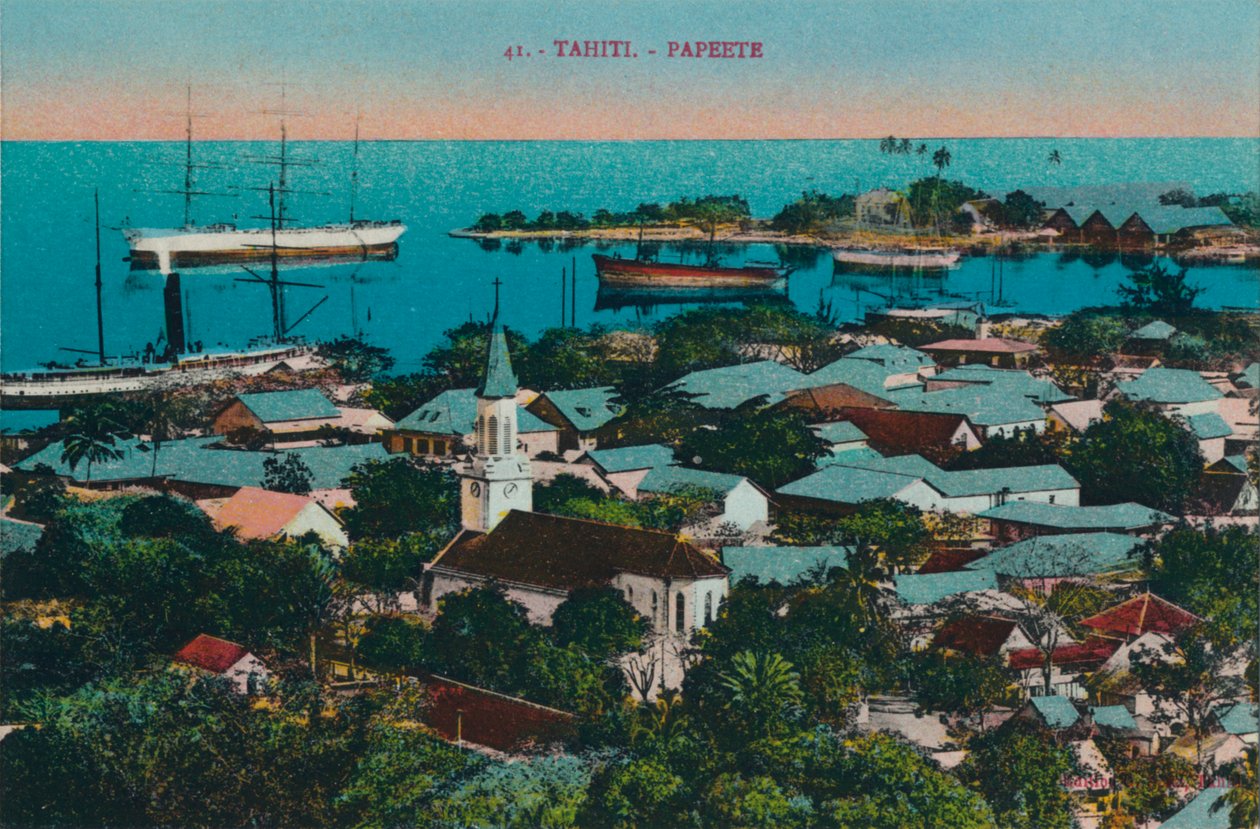 Tahiti. Papeete, 1920 alkotó: Unbekannt