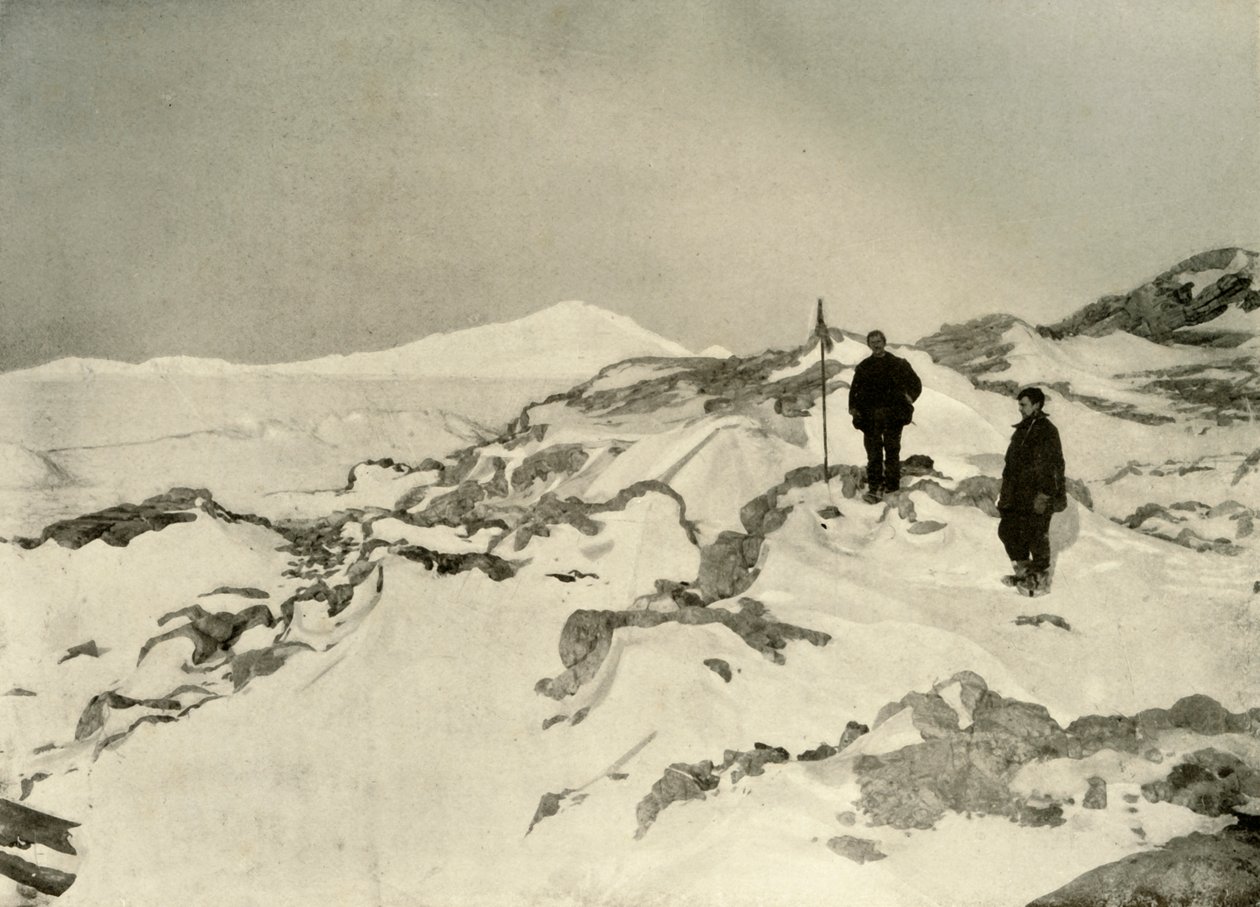 A Bernacchi-fok birtokbavétele, Victoria Land, 1908, 1909. alkotó: Unbekannt