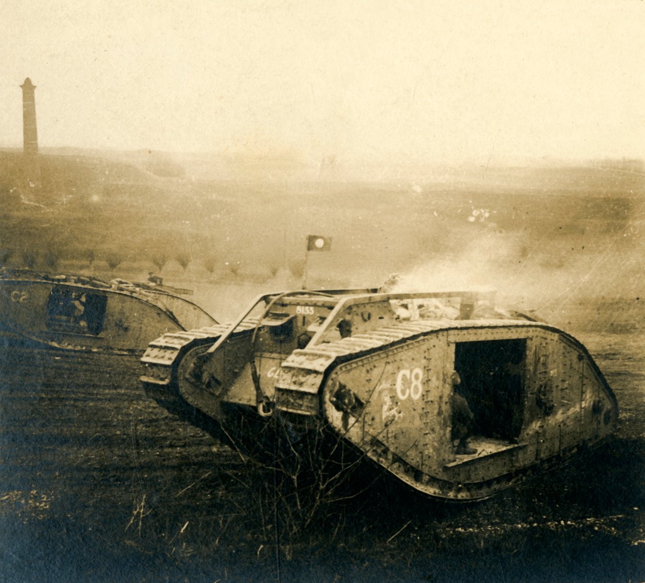 Tank mozgásban, c1914-c1918 alkotó: Unbekannt