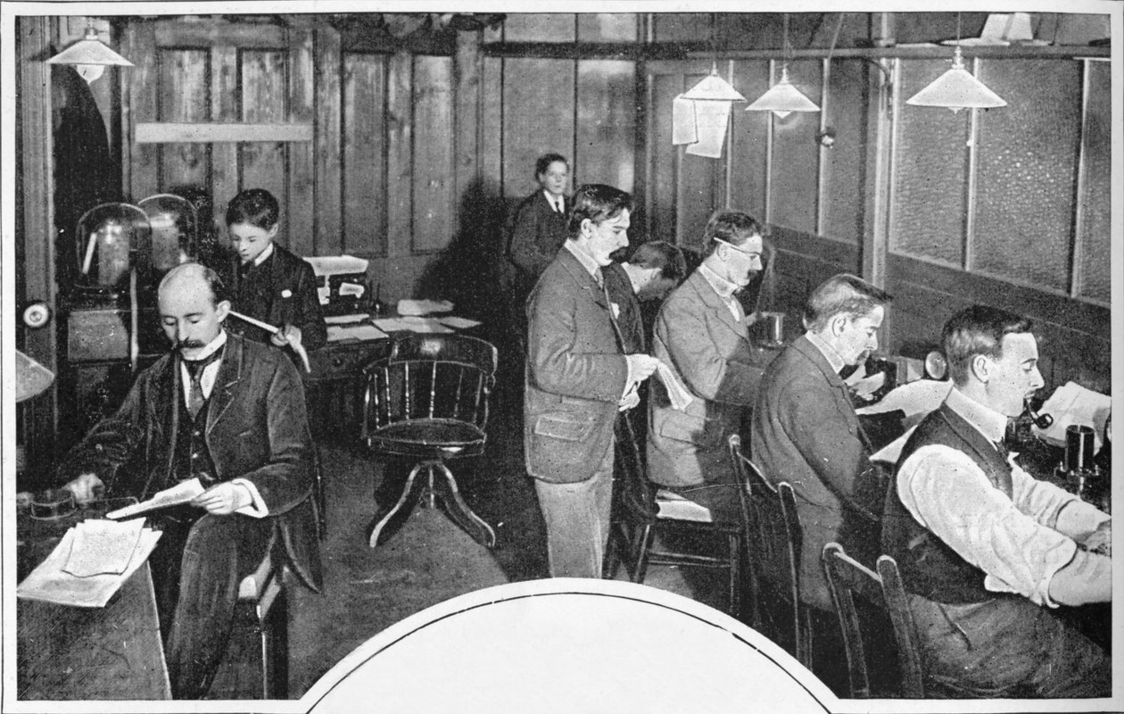 A Daily Express újság kazettás és távírószobája, London, 1900 1903 alkotó: Unbekannt