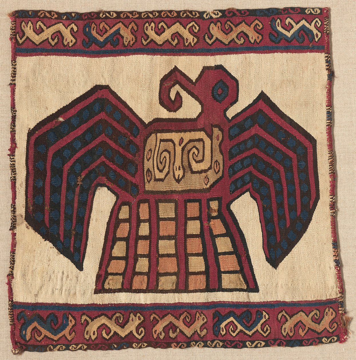 Gobelin négyzet alakú panel, c. 700-1100. alkotó: Unbekannt