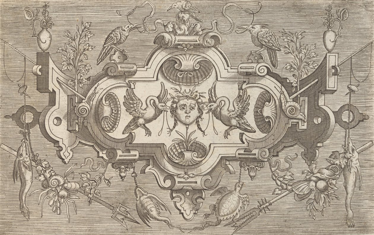 Különféle és szeszélyes találmányok plakettek és egyéb dísztárgyak Kartuszok és egyéb dísztárgyak o ..., 1773. alkotó: Unbekannt