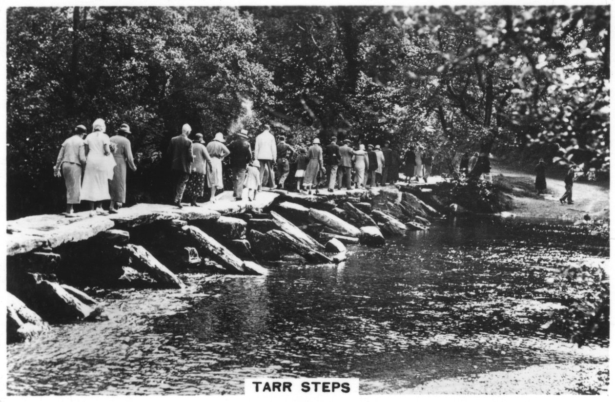 Tarr Steps, a Barle folyó túloldalán Exmoorban, Somersetben, 1937 alkotó: Unbekannt