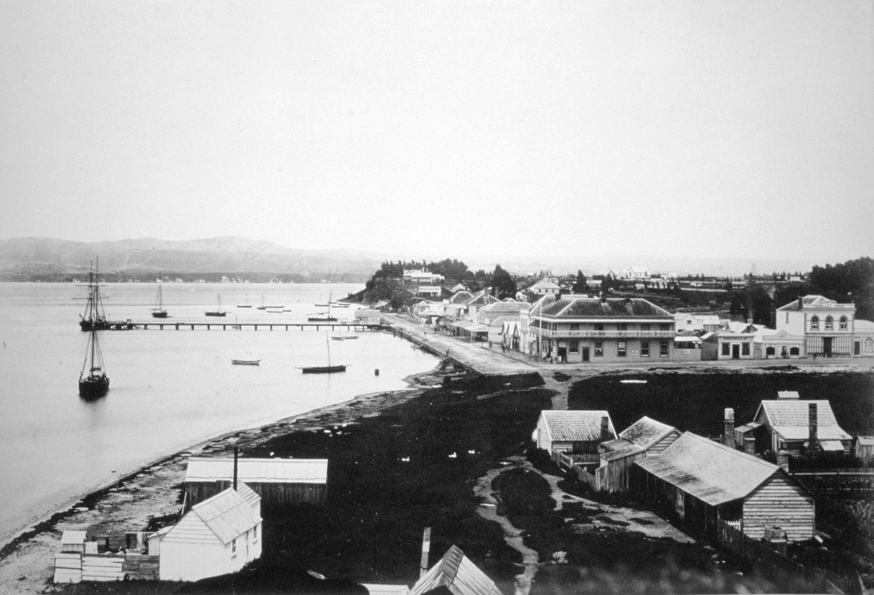 Tauranga, Bay of Plenty, North Island, Új-Zéland, 1875 alkotó: Unbekannt