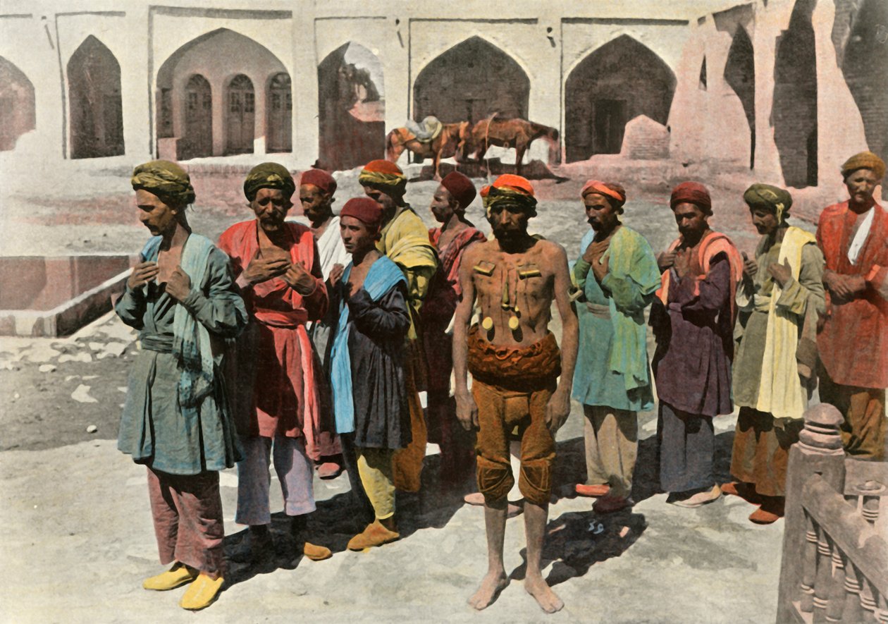 Teherán. Procession De Derviches Martyrs, Procession of Dervish Martyrs, 1900. alkotó: Unbekannt