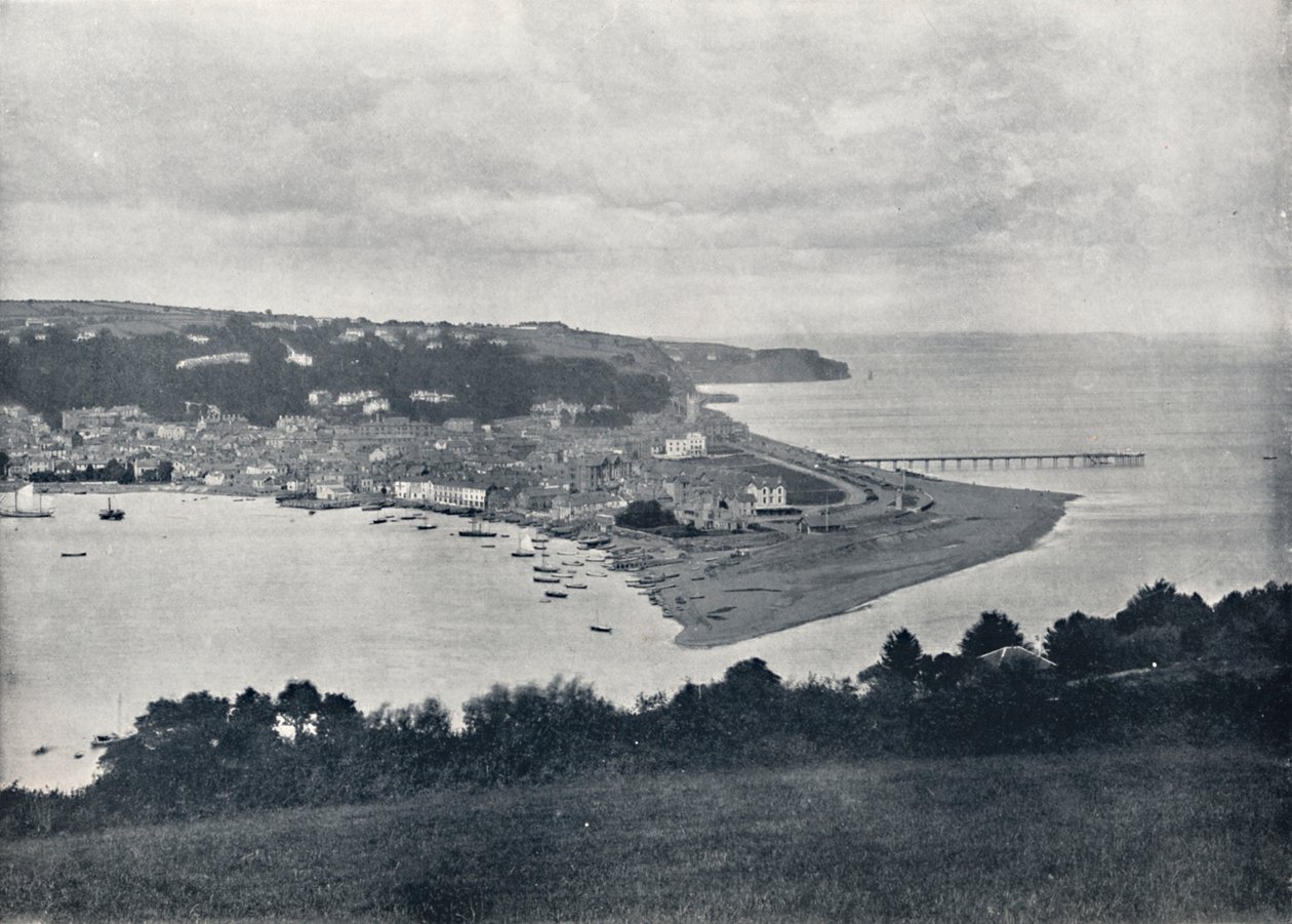 Teignmouth – Általános nézet a Dénről, 1895 alkotó: Unbekannt