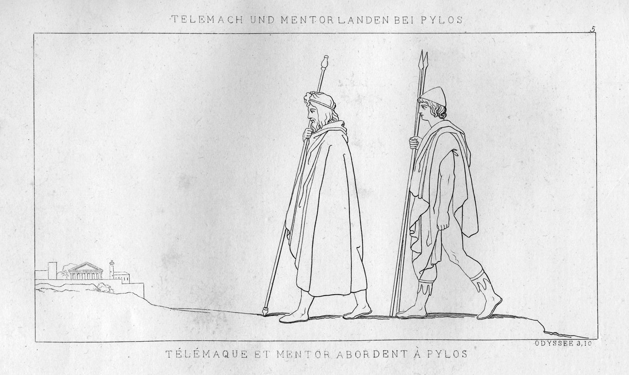 Telemachus és Mentor megérkezik Pylosba, 1833-ban alkotó: Unbekannt