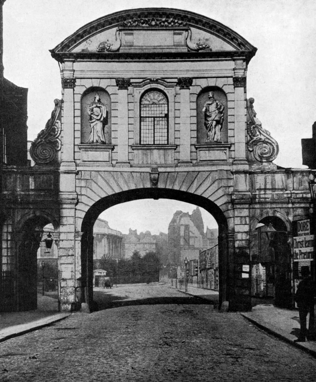 Temple Bar boltív, a Fleet Street Stand végén, London, 1877 1951 alkotó: Unbekannt