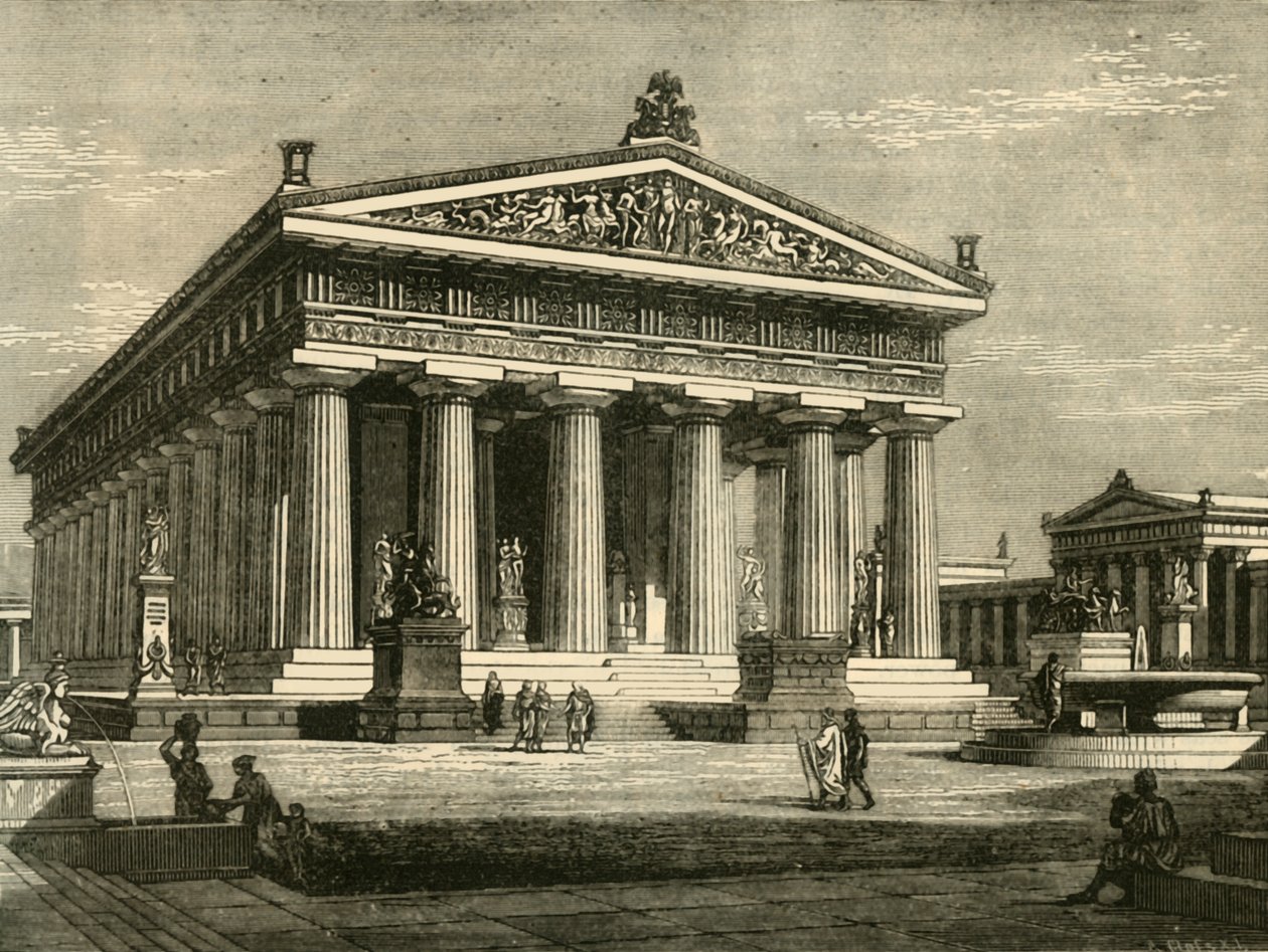 Paestumi templom, felújítva, 1890. alkotó: Unbekannt