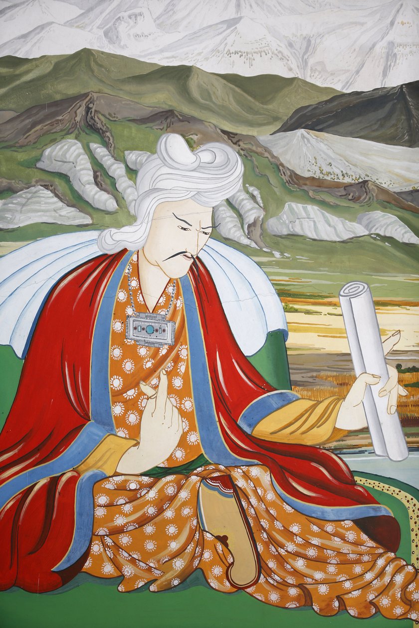 Az Ezer Buddha temploma Dashang Kagyu Ling gyülekezet A drága lelkész ábrázolása, La Boulaye, Franciaország alkotó: Unbekannt
