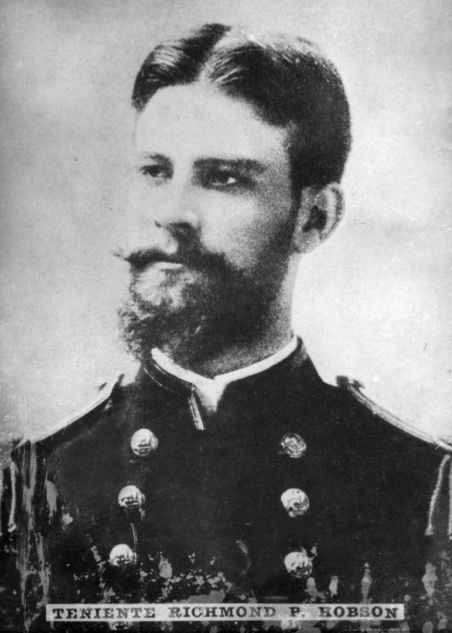 Teniente Richmond Pearson Hobson 1870-1937, Egyesült Államok haditengerészetének ellentengernagya, c1910 alkotó: Unbekannt