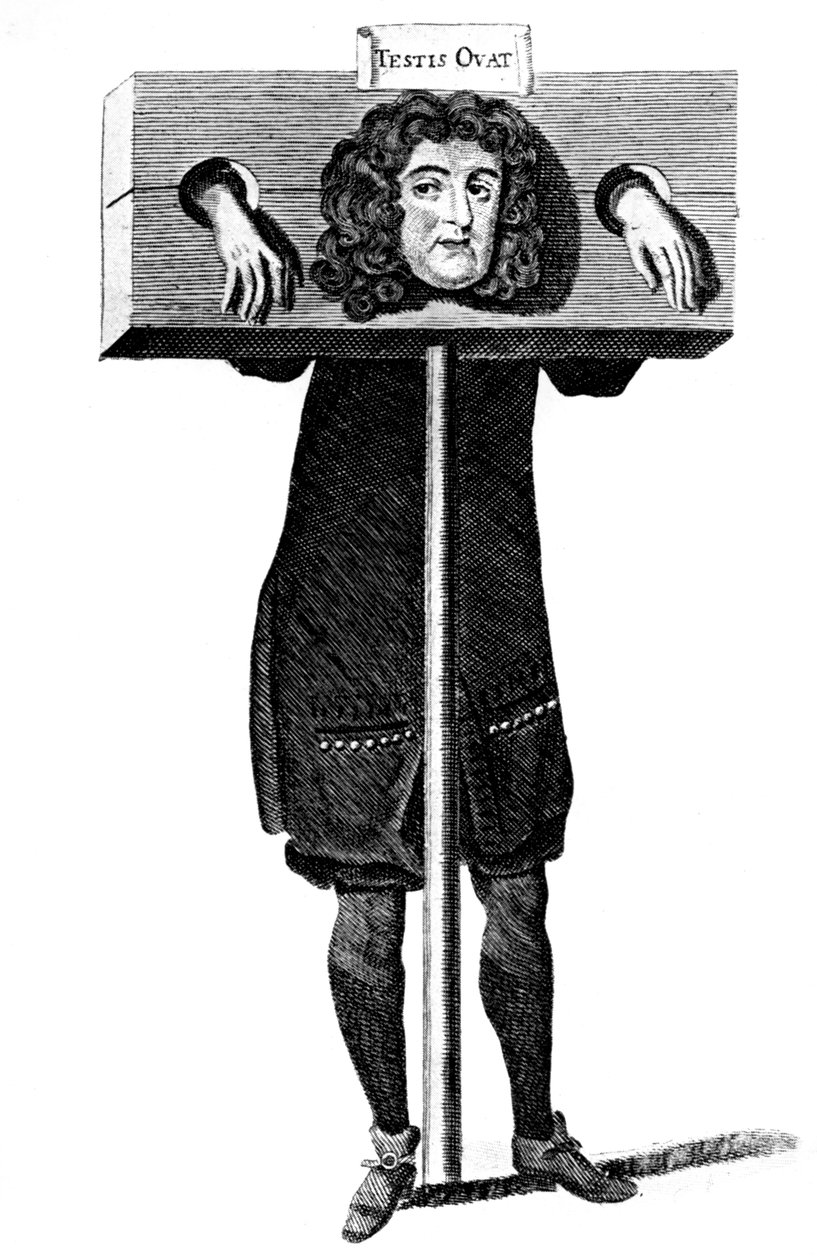 Testis Ovat, Titus Oates in the pillory, 17. század c1905 alkotó: Unbekannt