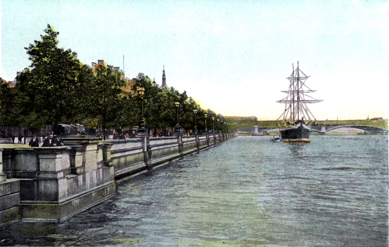 Thames Embankment, London, XX. század alkotó: Unbekannt