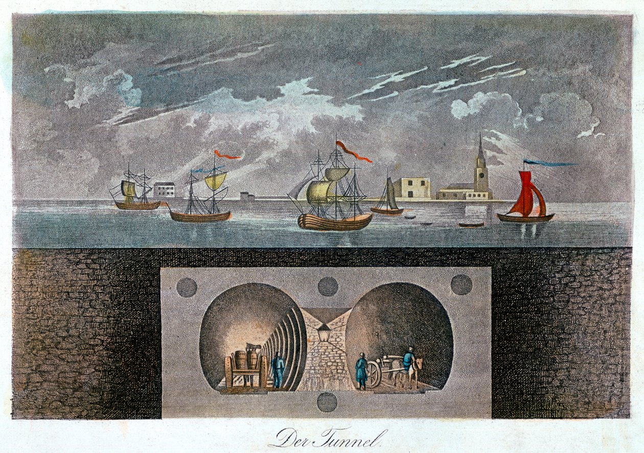 Temze alagút, c1830 alkotó: Unbekannt