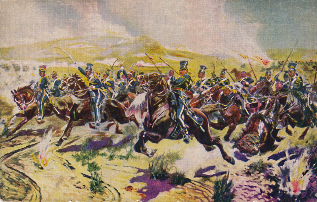 A 17. Lancers. A könnyűdandár rohama Balaclavánál, 1854, 1939 alkotó: Unbekannt