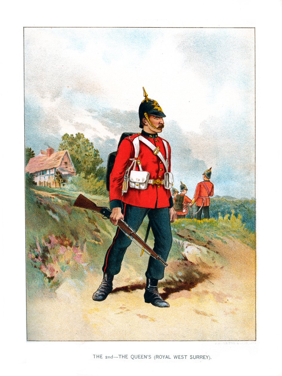 A 2., The Queens Royal West Surrey, 1890 alkotó: Unbekannt