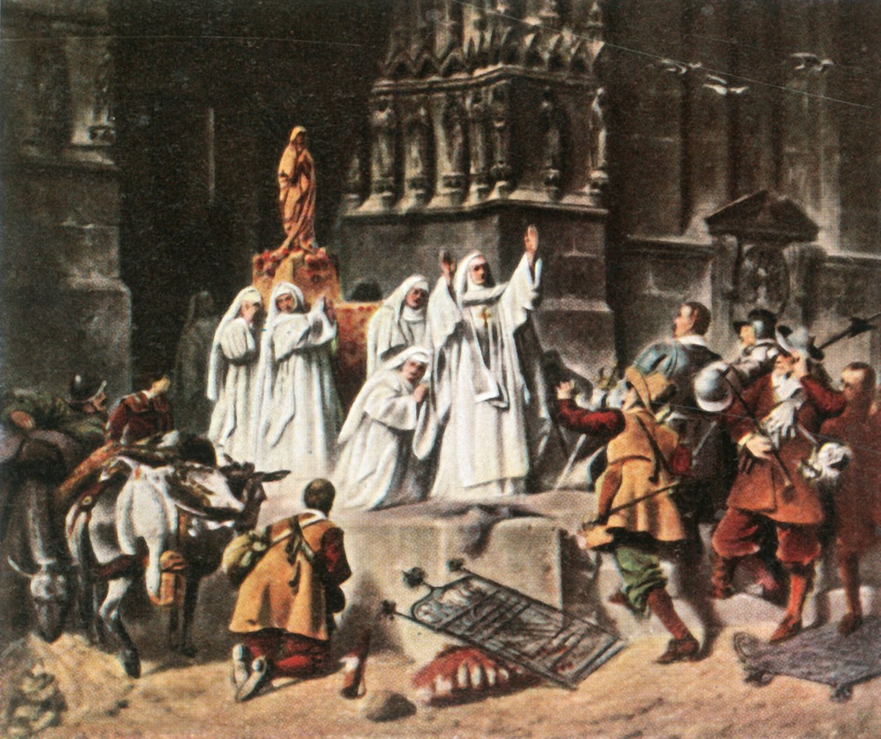 A Frauenchiemsee apátnő védi kolostorát, 1632, 1936. alkotó: Unbekannt