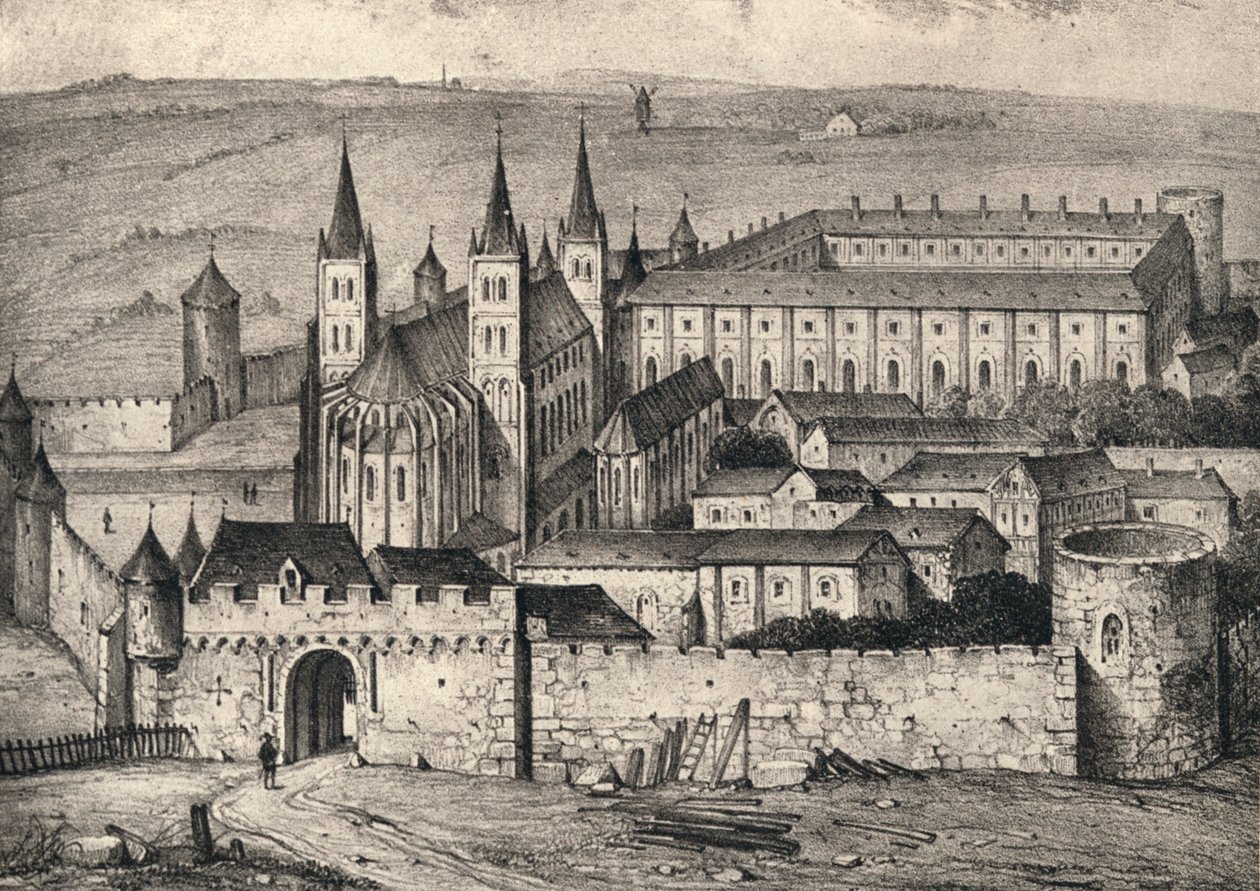 A St Germain-des-Prés-i apátság a 14. században, 1915 alkotó: Unbekannt