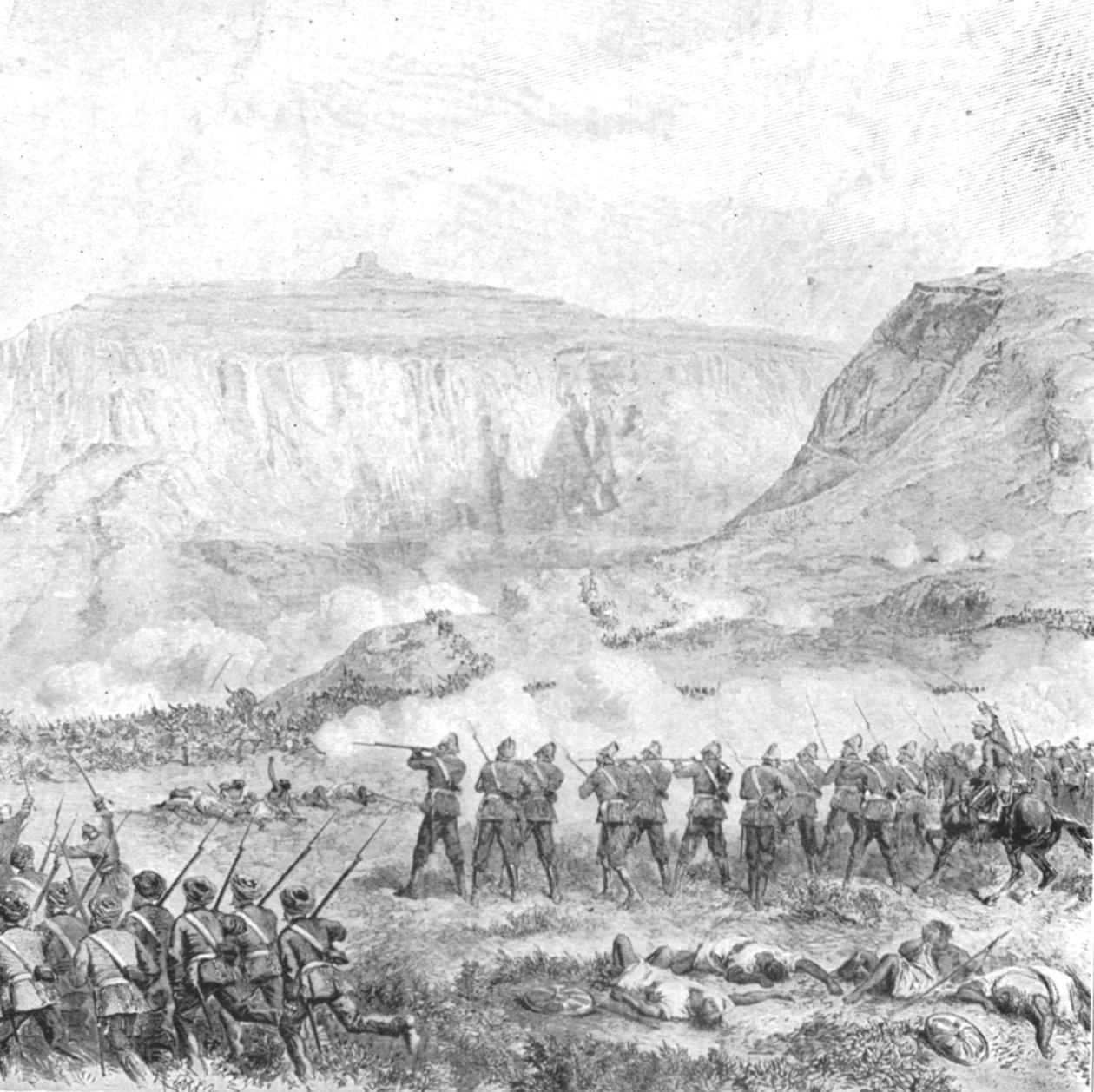 Az Abesszin Expedíció, 1868: Arogee-i csata, 1901. április 10-én, nagypénteken. alkotó: Unbekannt