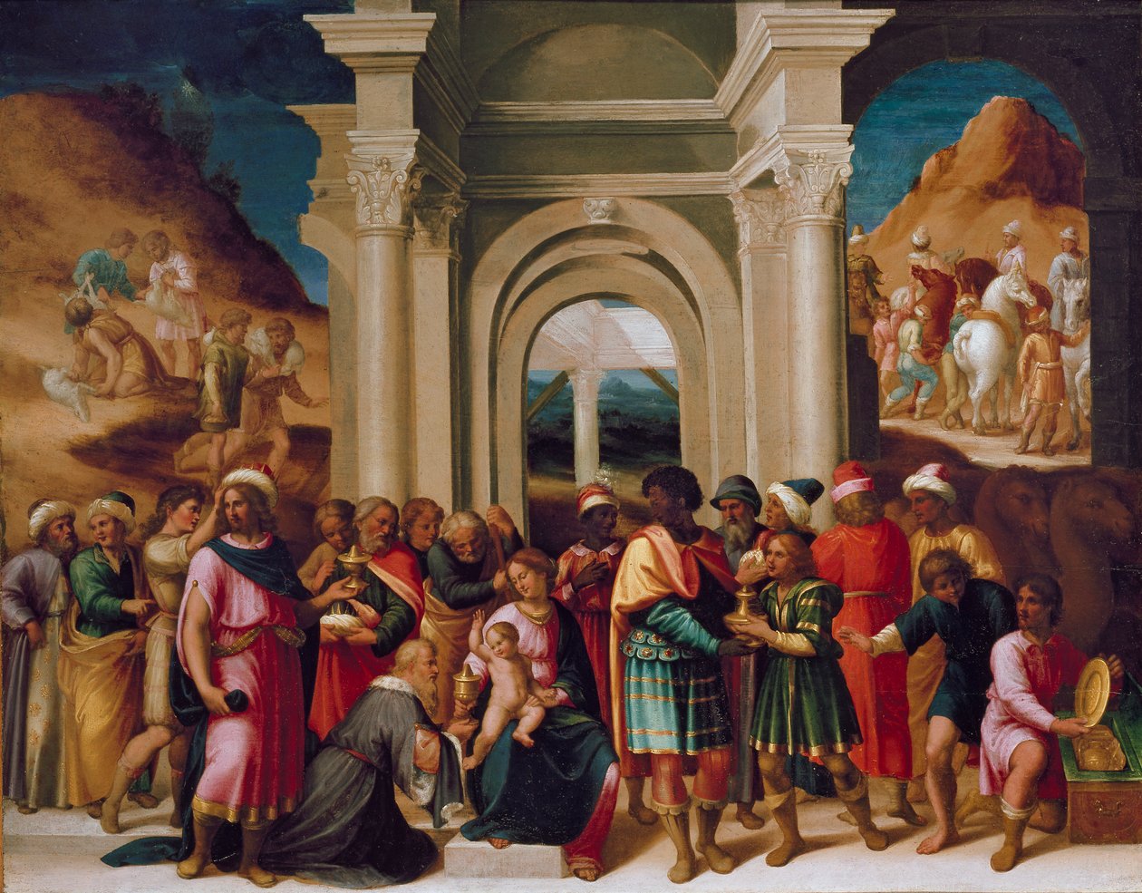 A mágusok imádása, c1530 alkotó: Unbekannt