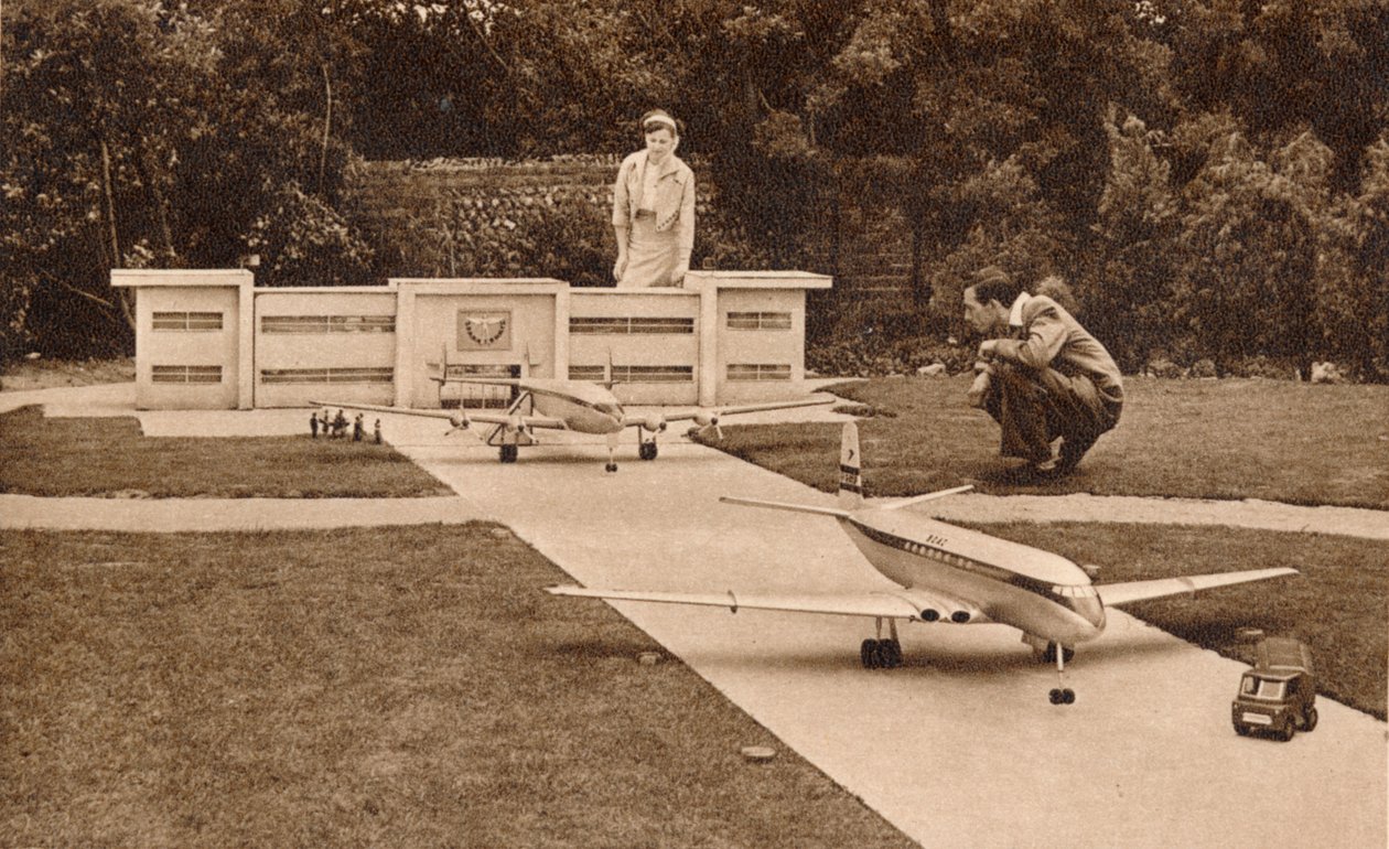 Repülőtér, Model Village, West Cliff, Ramsgate, Kent, 1950-es évek alkotó: Unbekannt