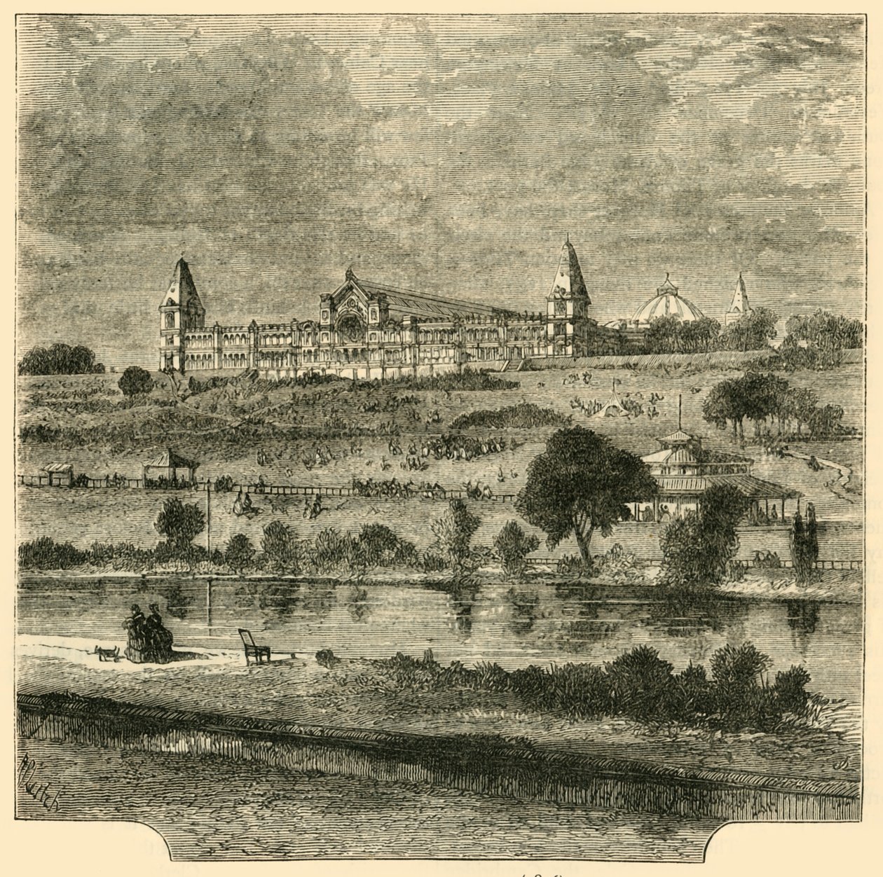 Az Alexandra-palota 1876, c1876. alkotó: Unbekannt