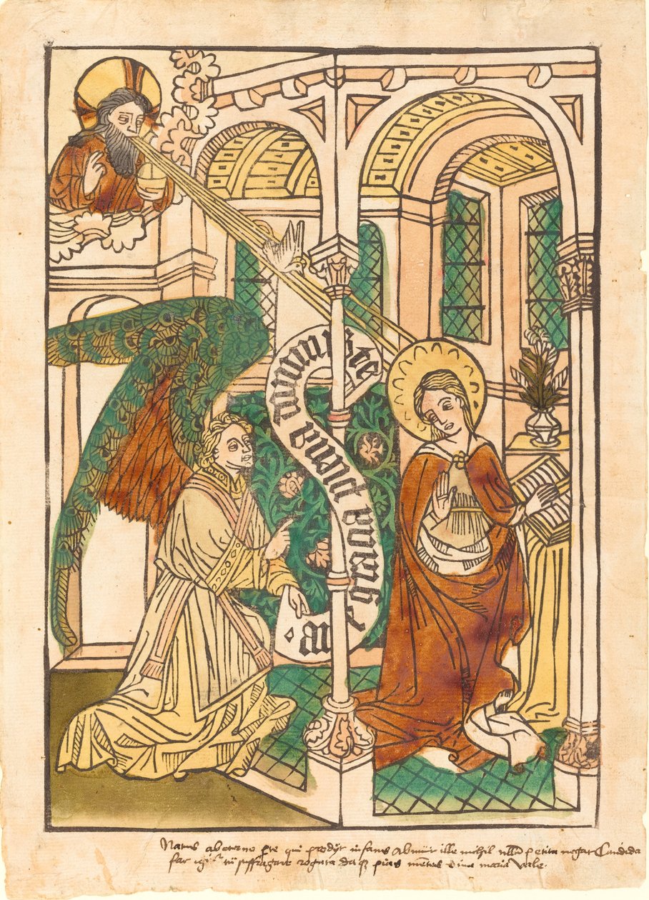 Az Angyali üdvözlet, c. 14501470. alkotó: Unbekannt